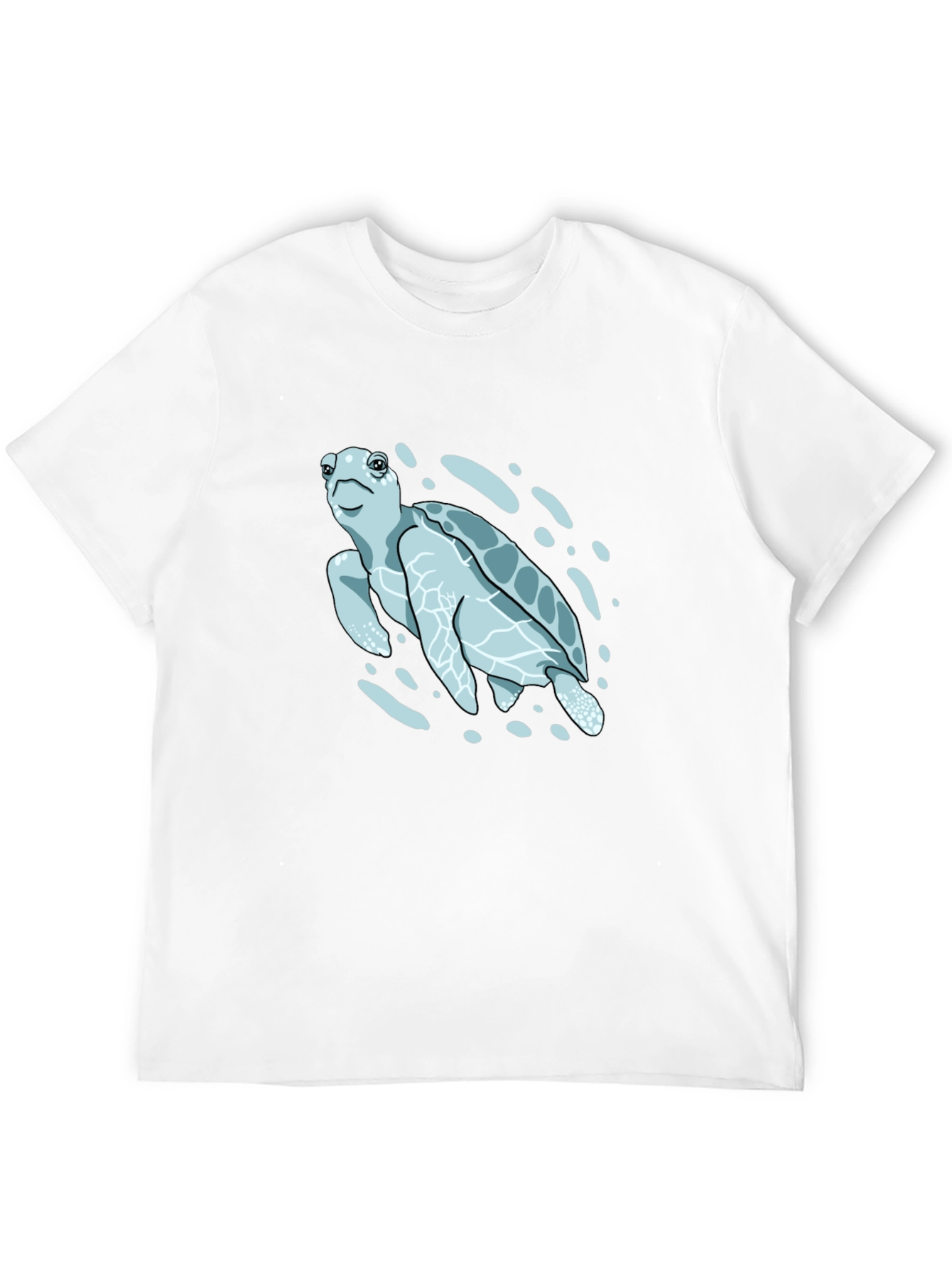 Sea Turtle Graphic Print T-Shirt - Black