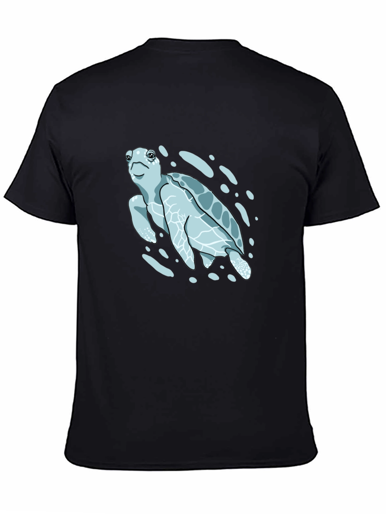 Sea Turtle Graphic Print T-Shirt - Black