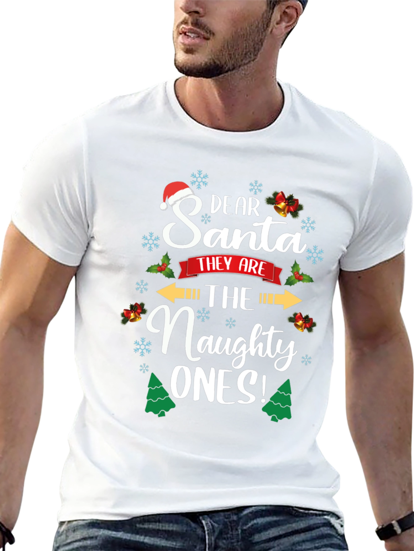 Dear Santa Naughty Ones Christmas T-Shirt