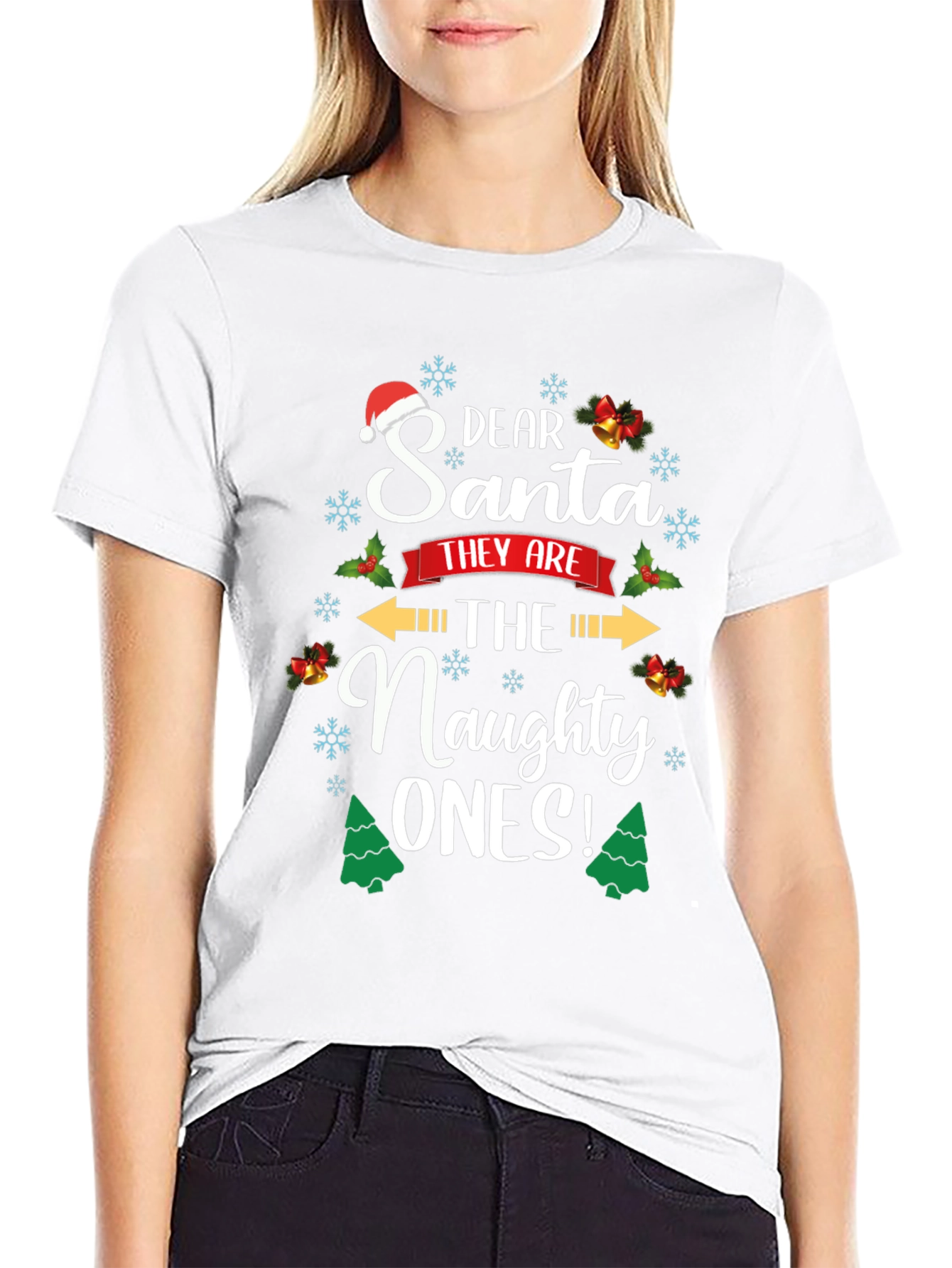 Dear Santa Naughty Ones Christmas T-Shirt