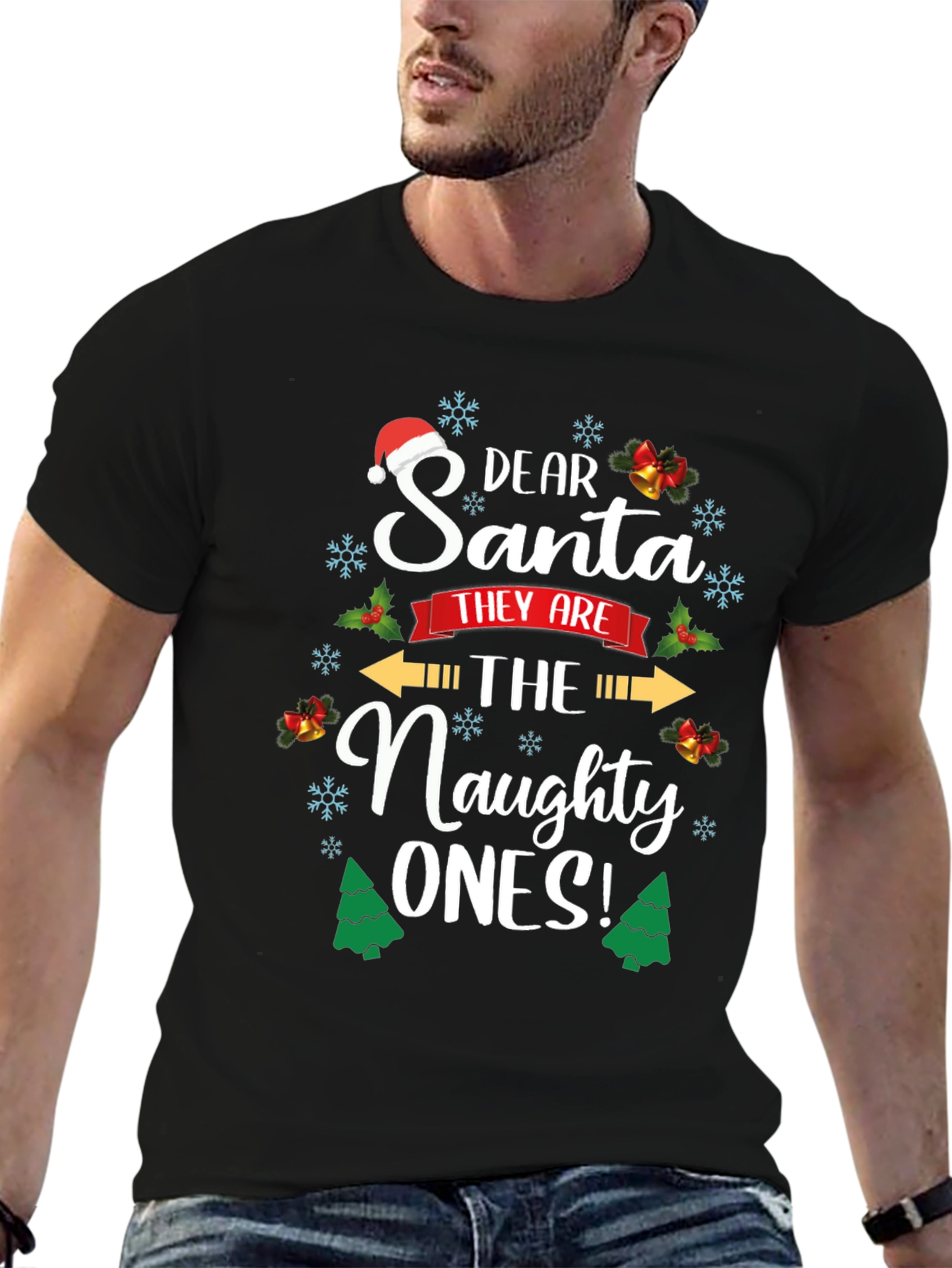 Dear Santa Naughty Ones Christmas T-Shirt