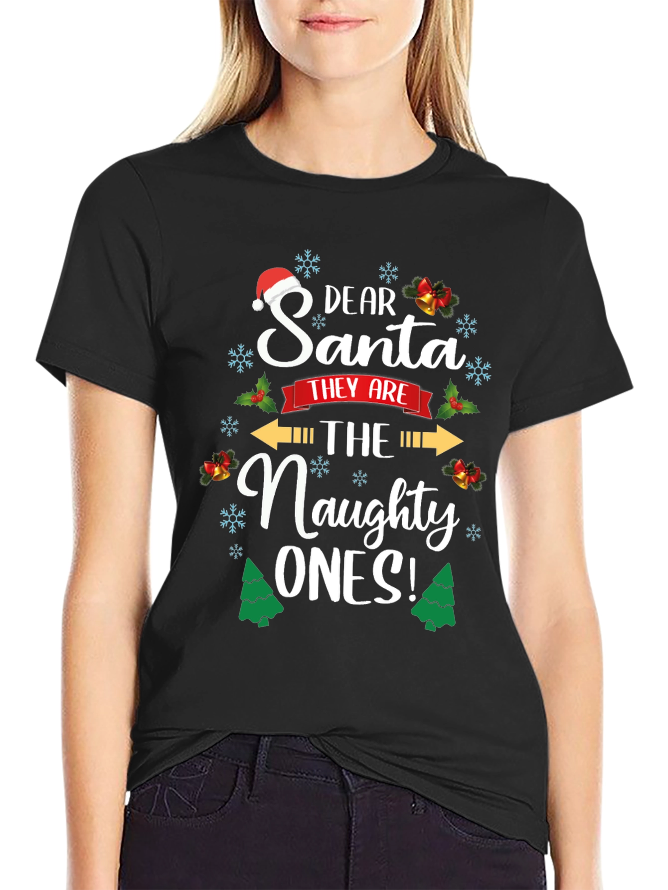 Dear Santa Naughty Ones Christmas T-Shirt