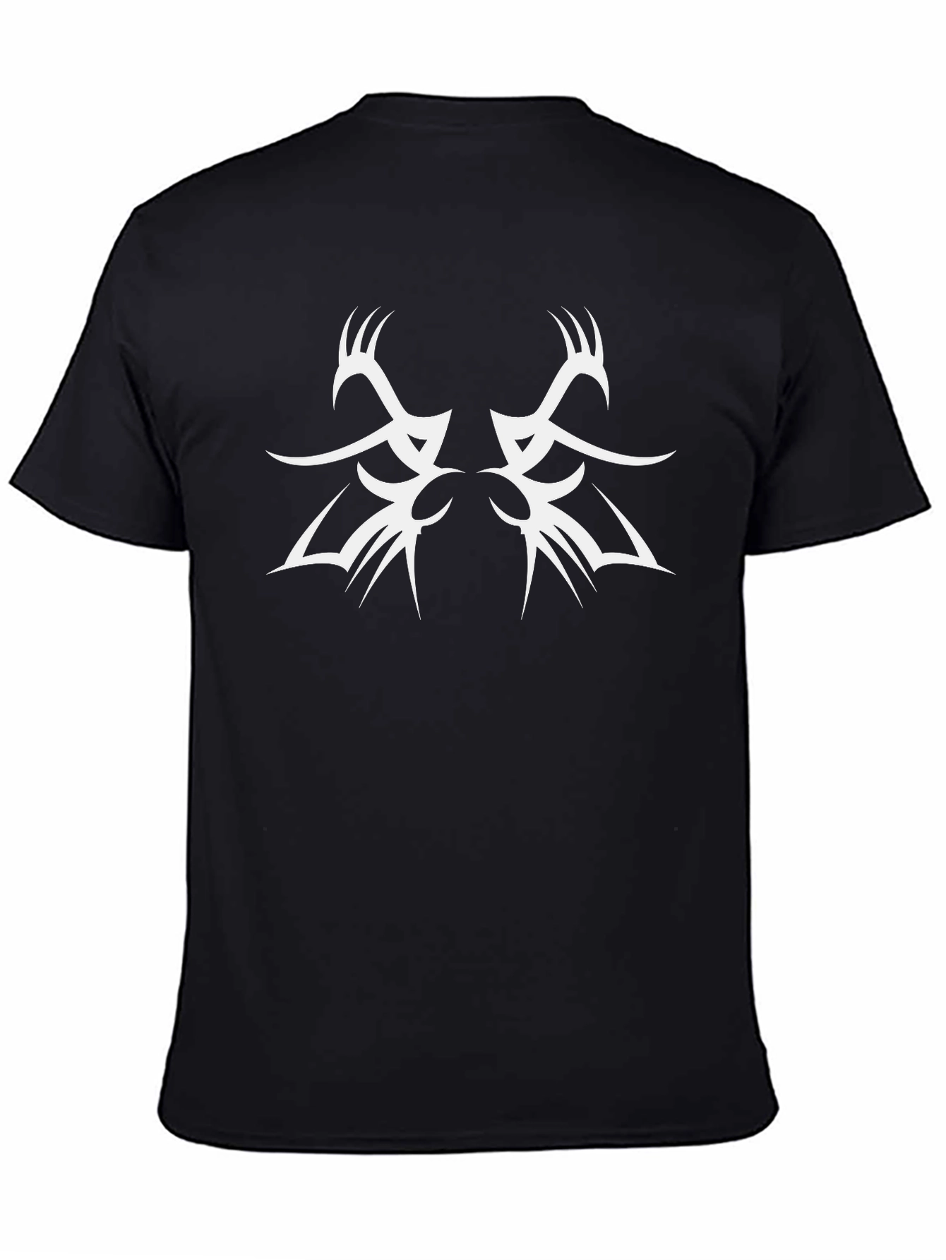 Tribal Deer Antler Black Tee