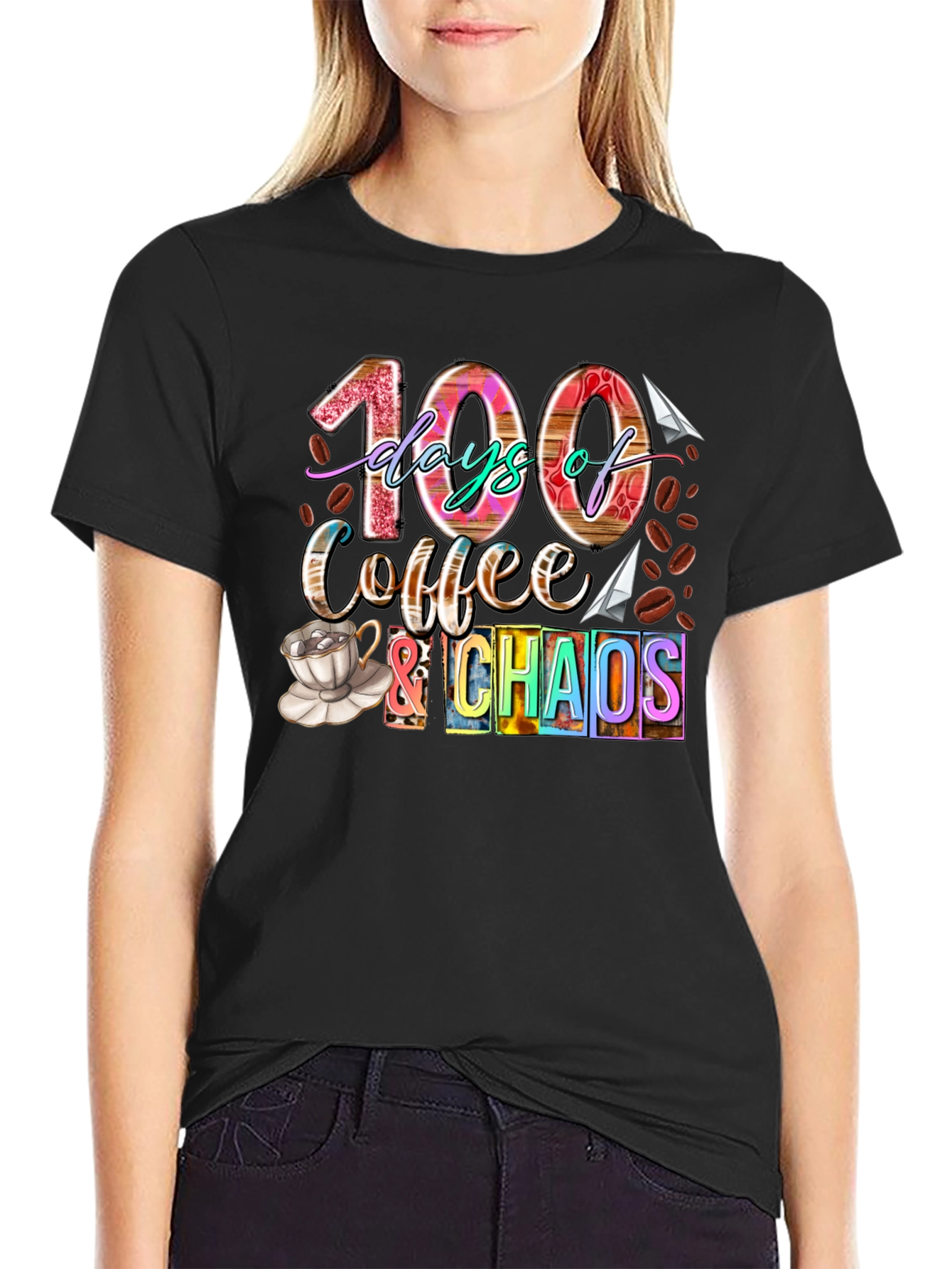 100 Days of Coffee & Chaos T-Shirt