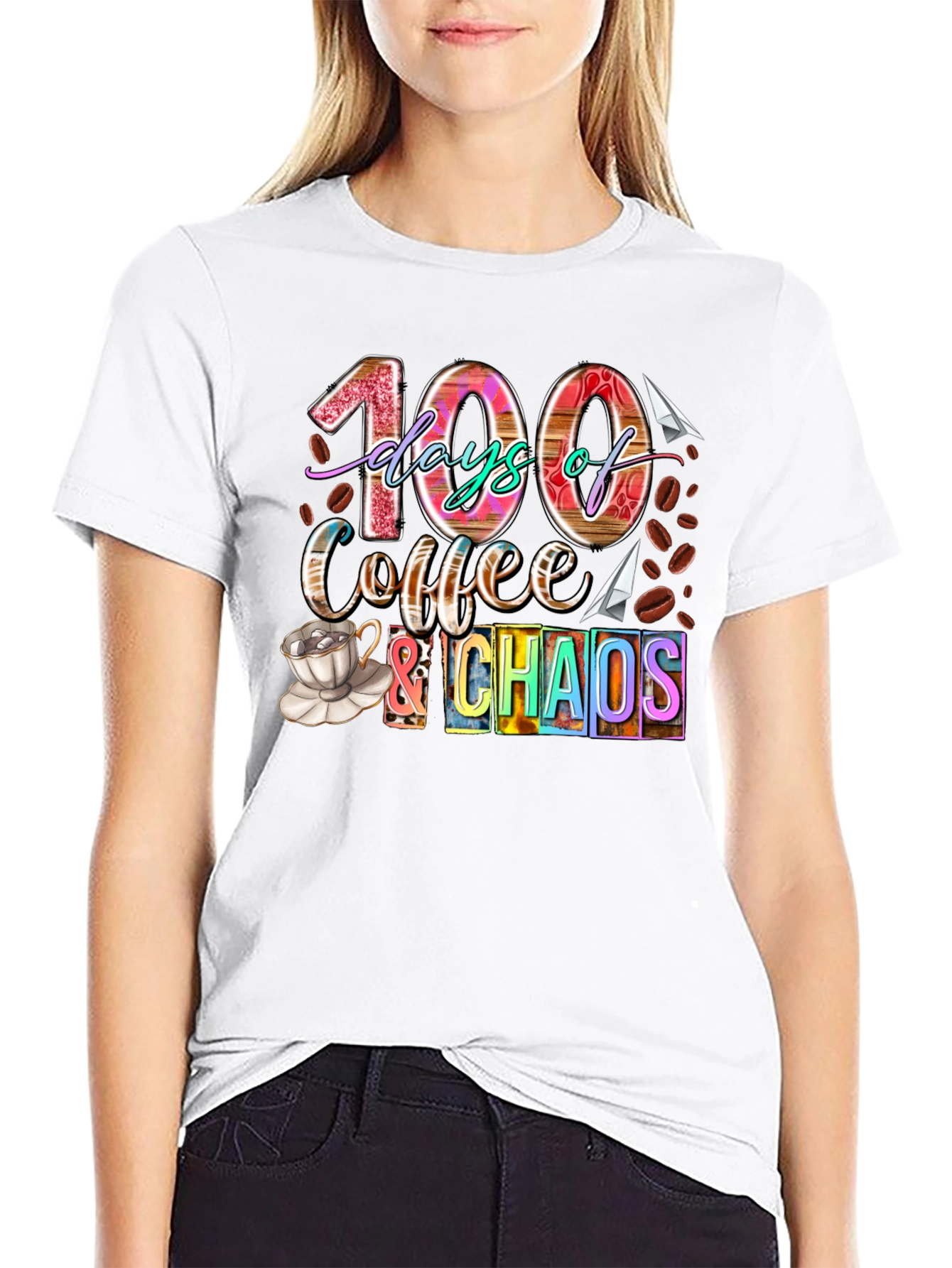 100 Days of Coffee & Chaos T-Shirt