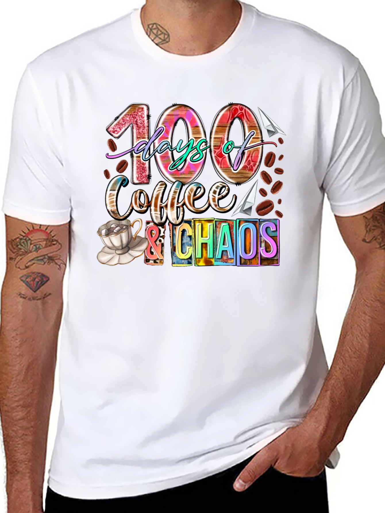 100 Days of Coffee & Chaos T-Shirt