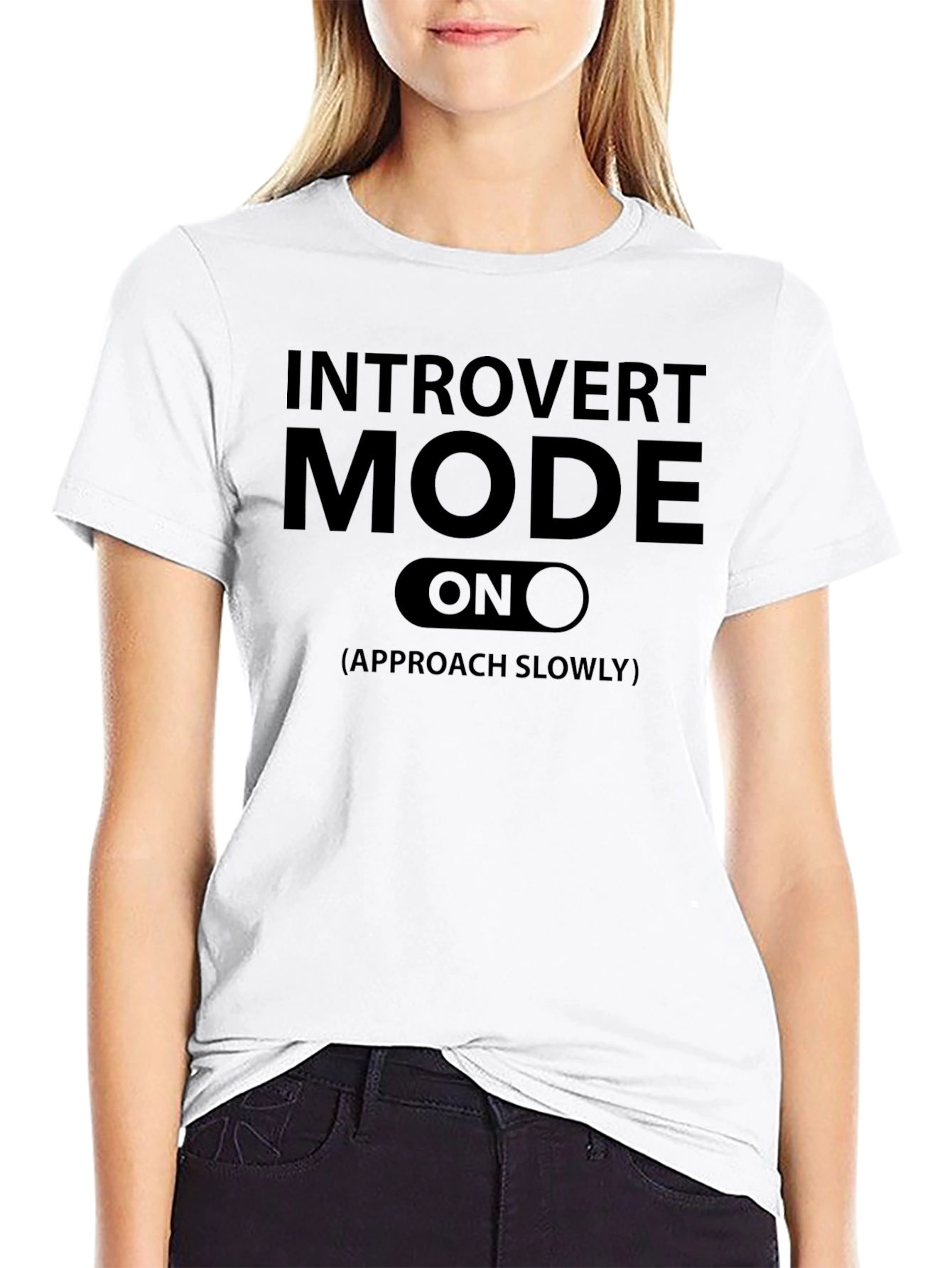 Introvert Mode On Black T-Shirt
