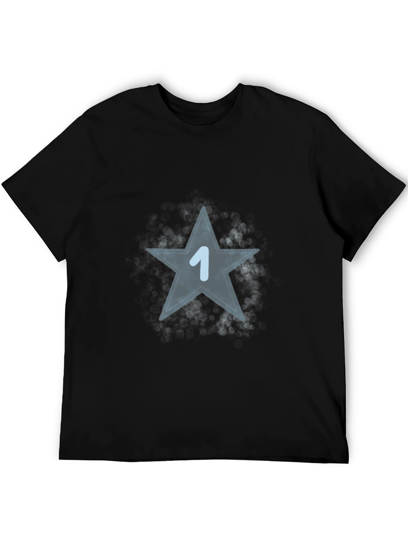 Starry Number One Black T-Shirt