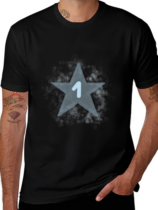 Starry Number One Black T-Shirt