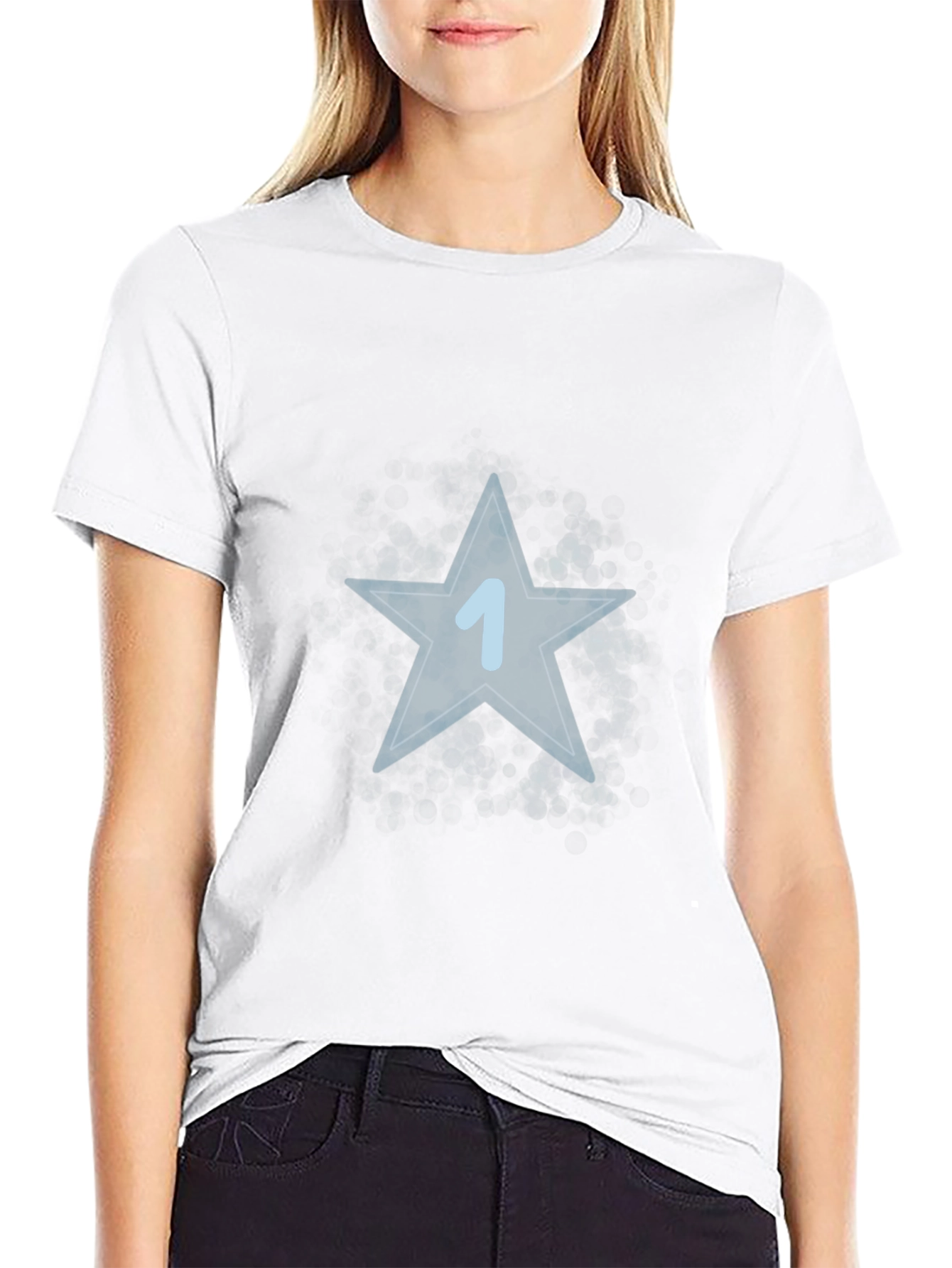Starry Number One Black T-Shirt
