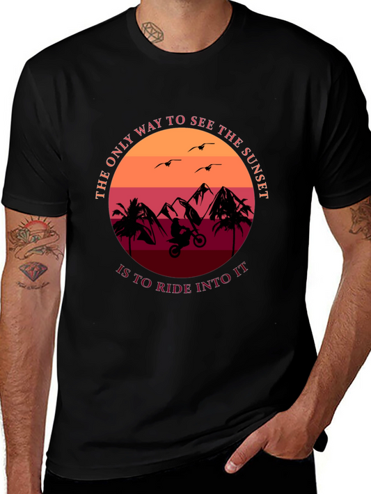 Sunset Ride T-Shirt - Adventure Tee