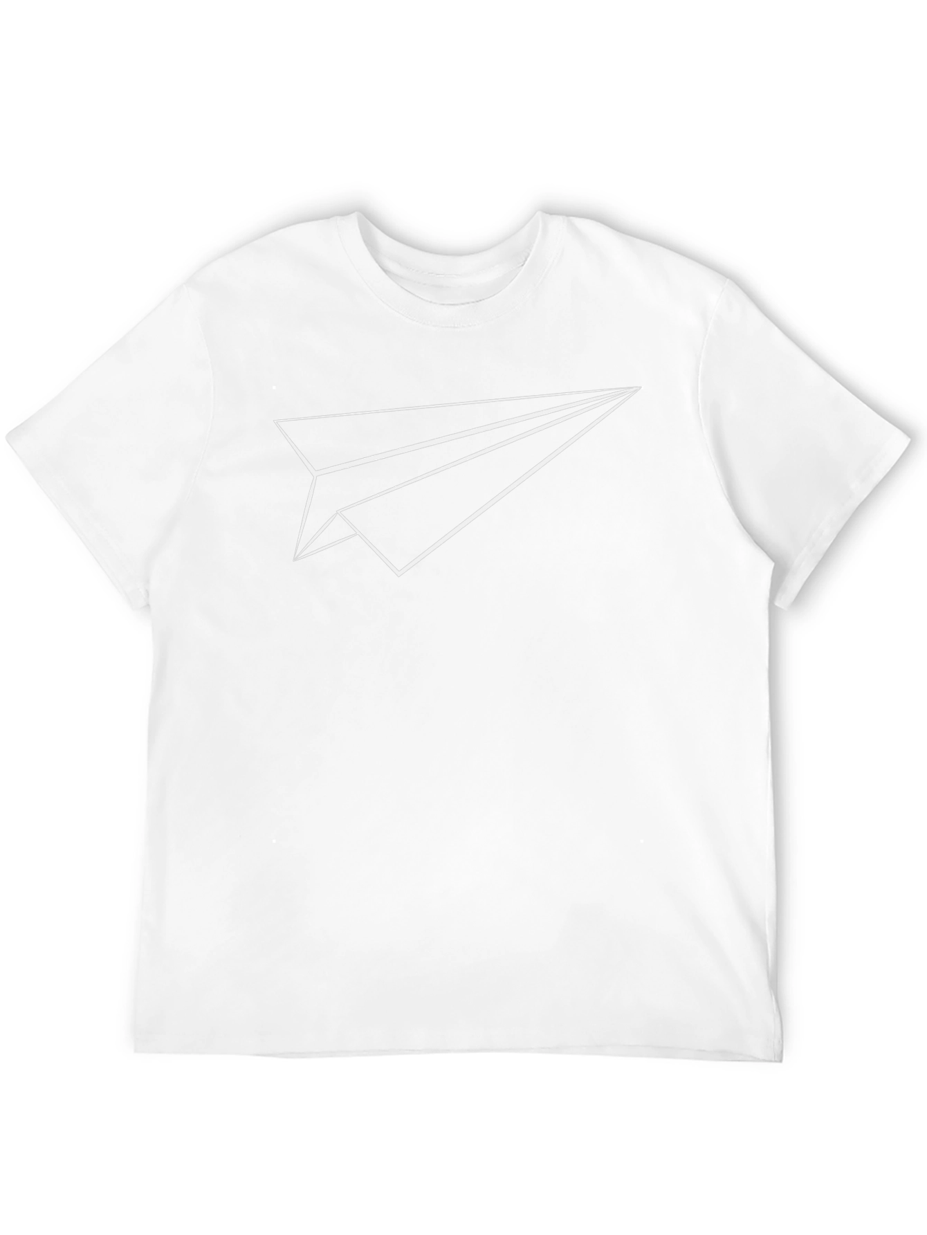 Paper Airplane Graphic Tee - Black Cotton Comfort