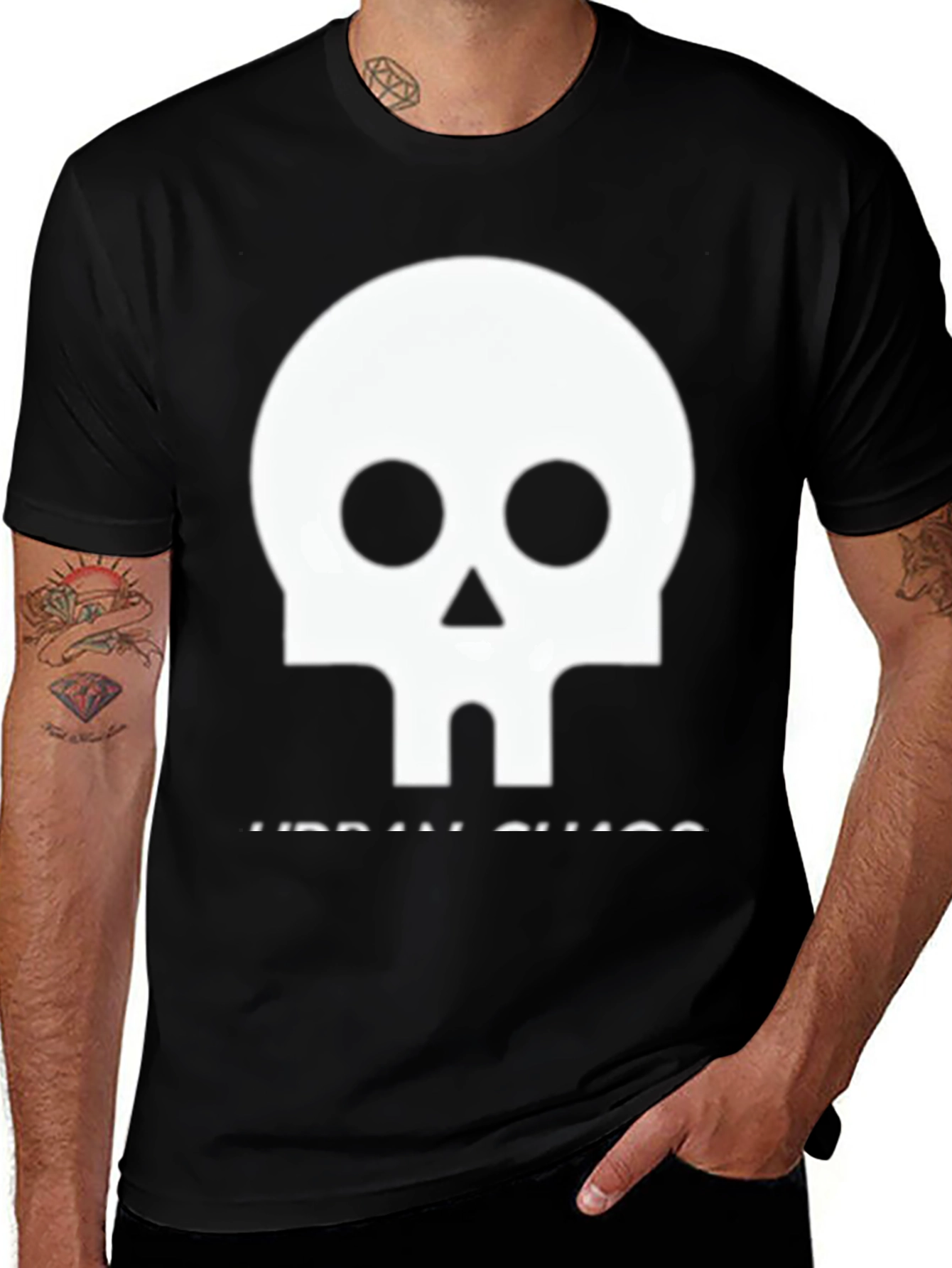 Skull Graphic Black T-Shirt - Urban Chaos