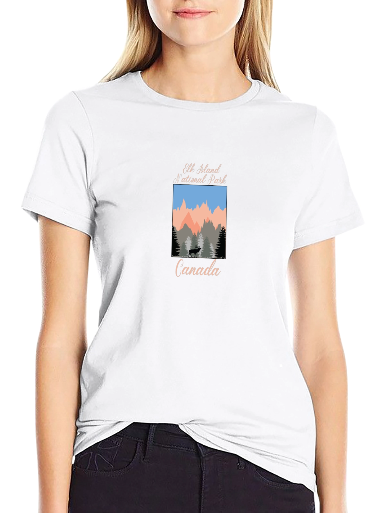 Elk Island National Park Black T-Shirt