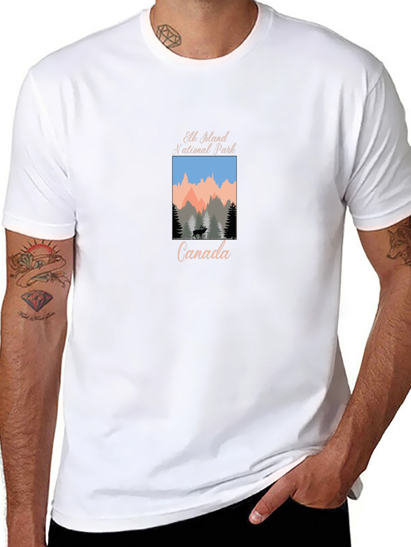 Elk Island National Park Black T-Shirt