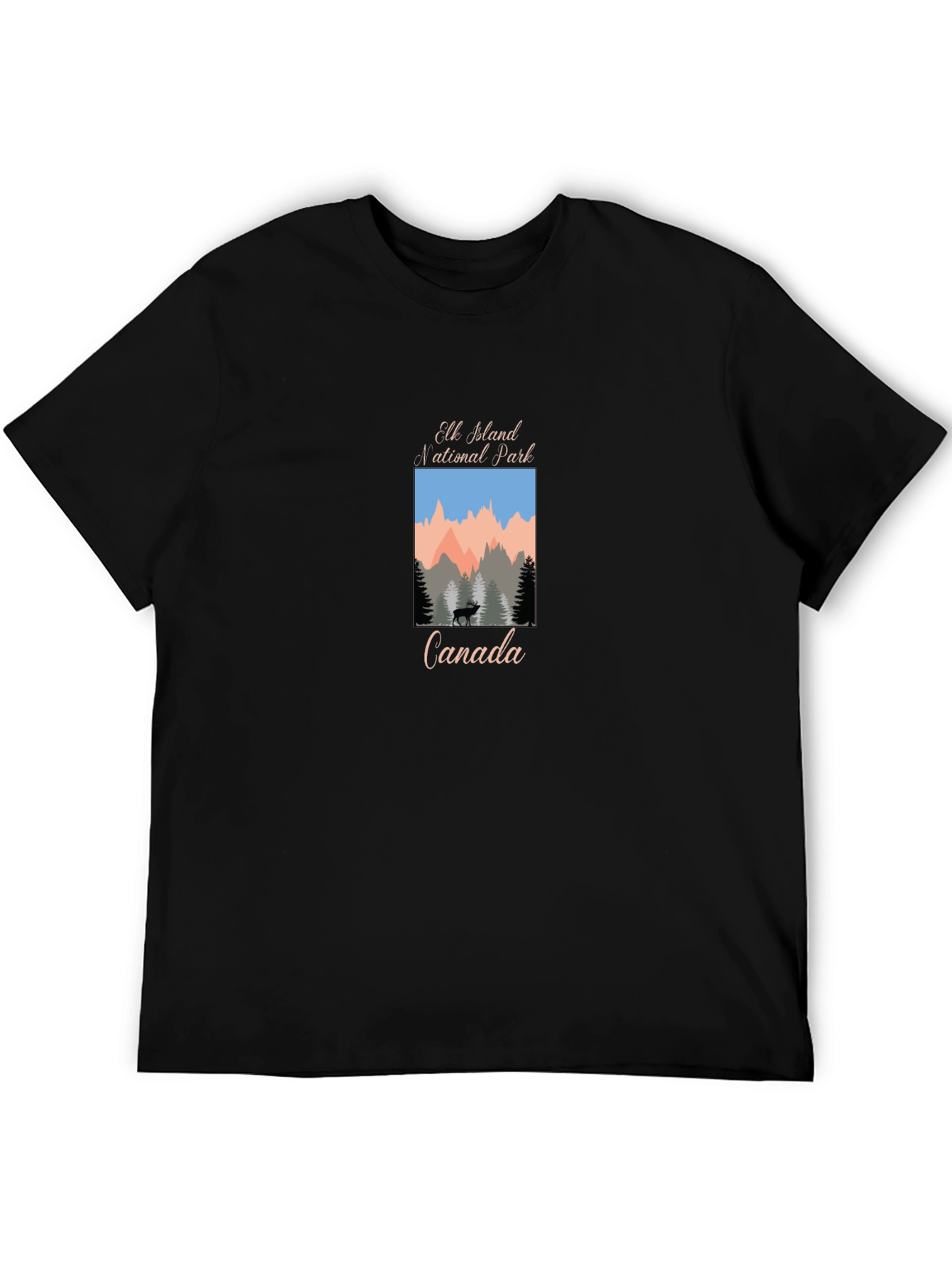 Elk Island National Park Black T-Shirt