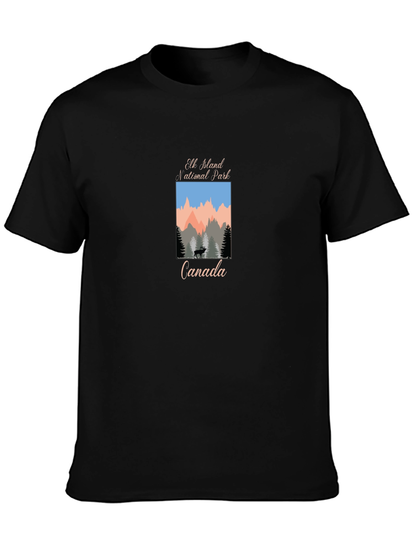 Elk Island National Park Black T-Shirt