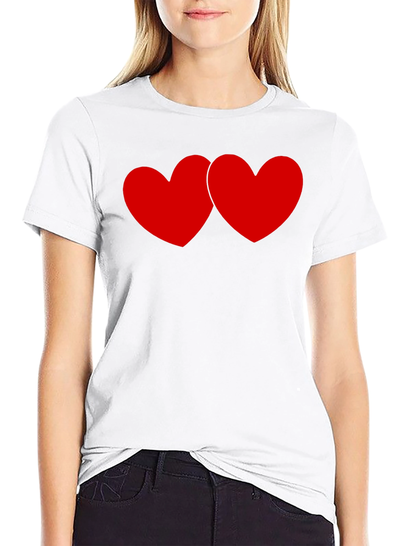 Heart to Heart Black Tee