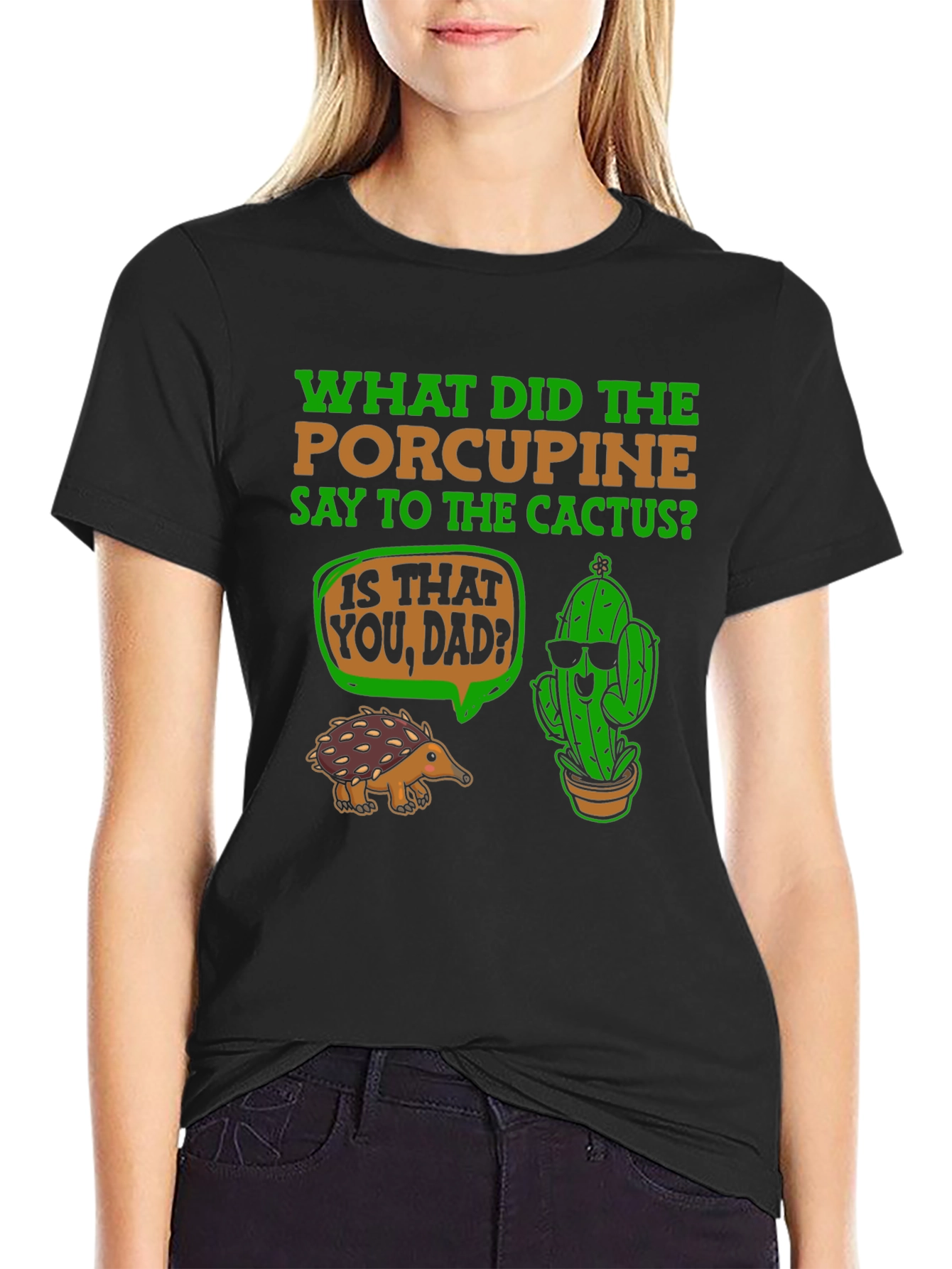 Funny Porcupine and Cactus T-Shirt