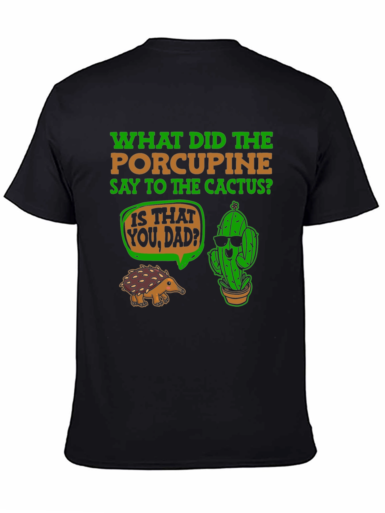 Funny Porcupine and Cactus T-Shirt
