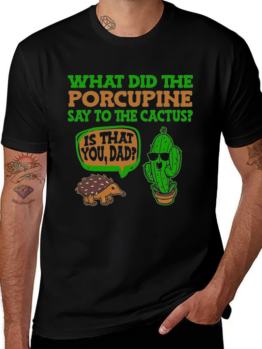 Funny Porcupine and Cactus T-Shirt
