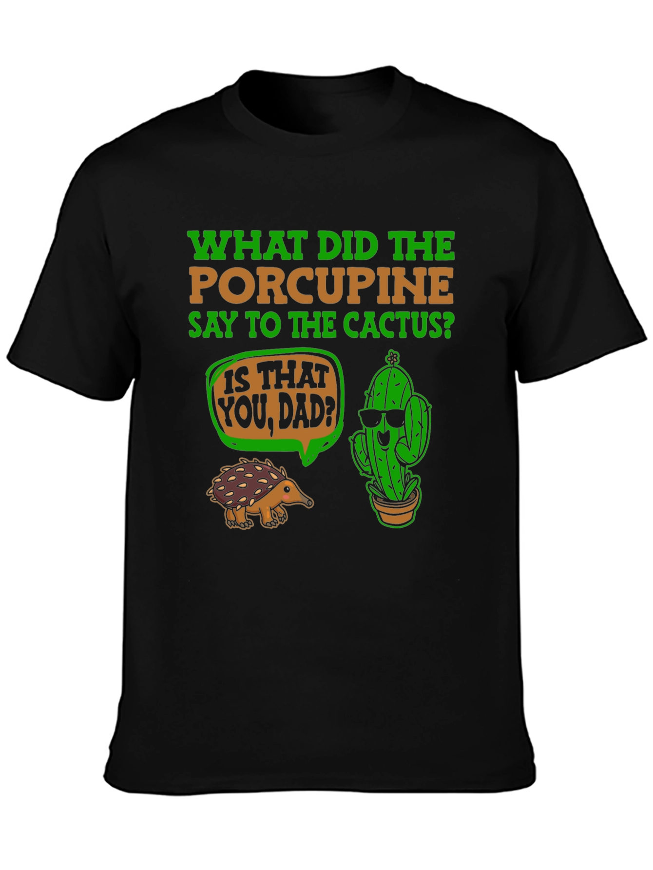 Funny Porcupine and Cactus T-Shirt