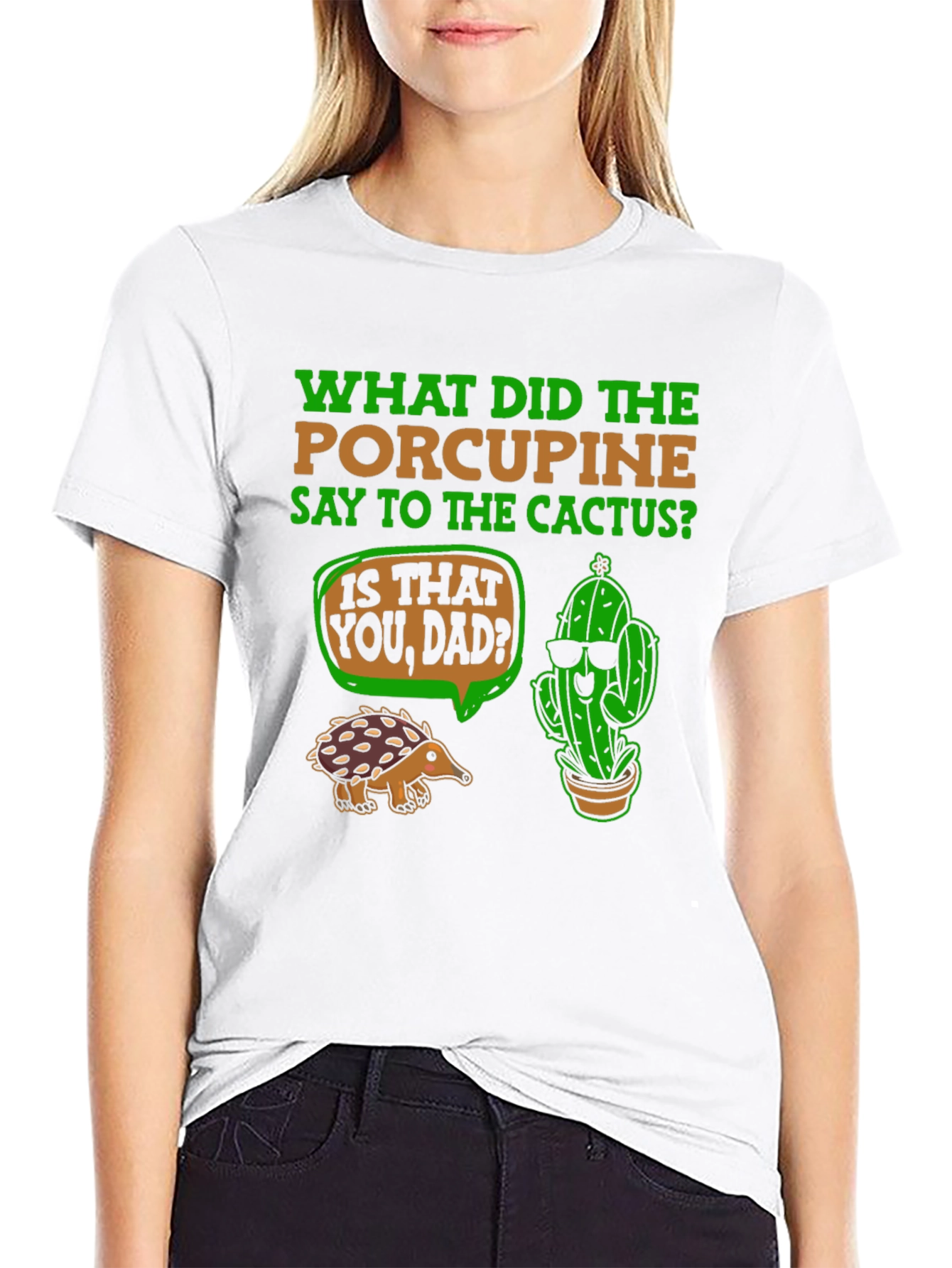 Funny Porcupine and Cactus T-Shirt