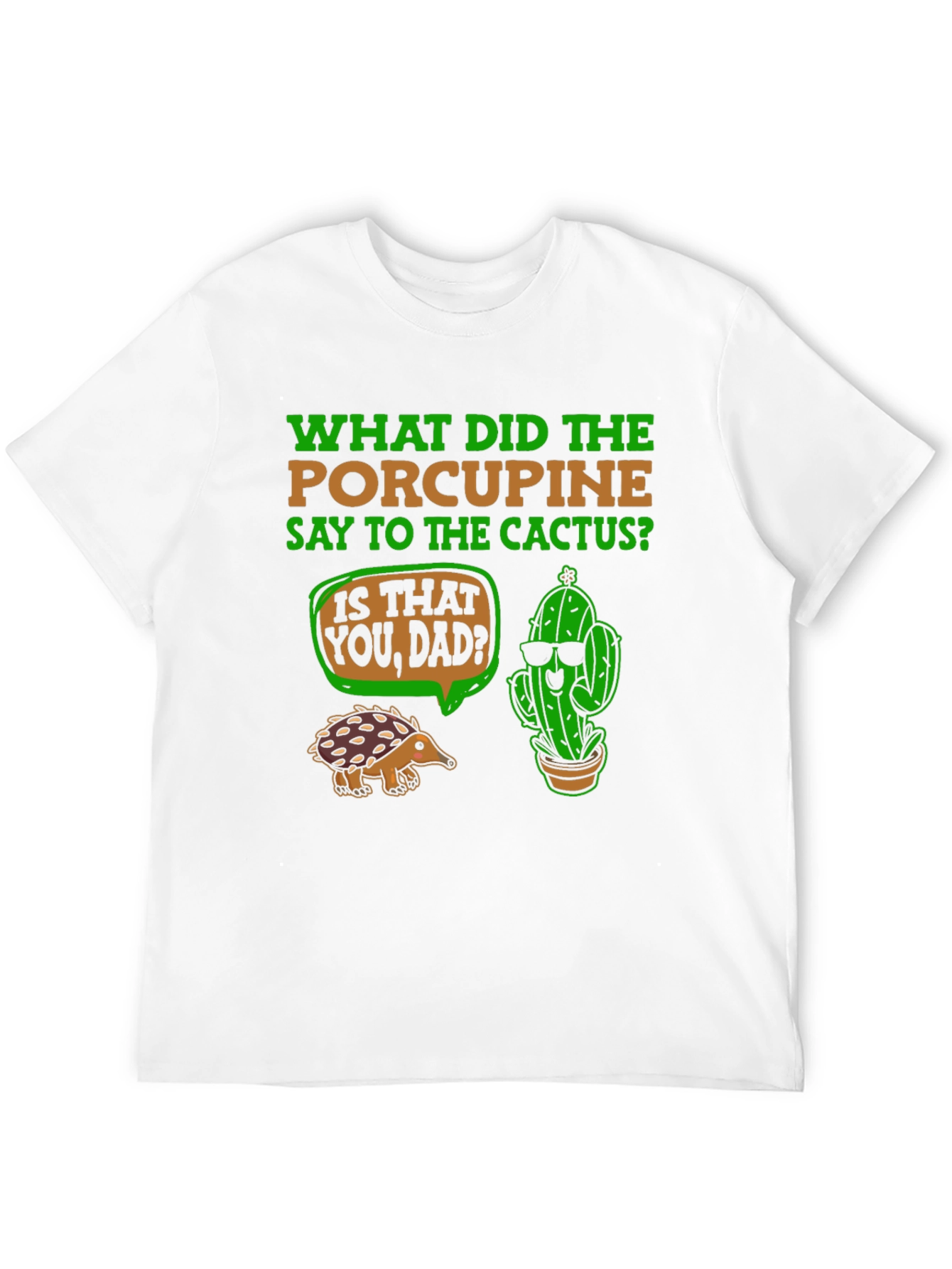 Funny Porcupine and Cactus T-Shirt