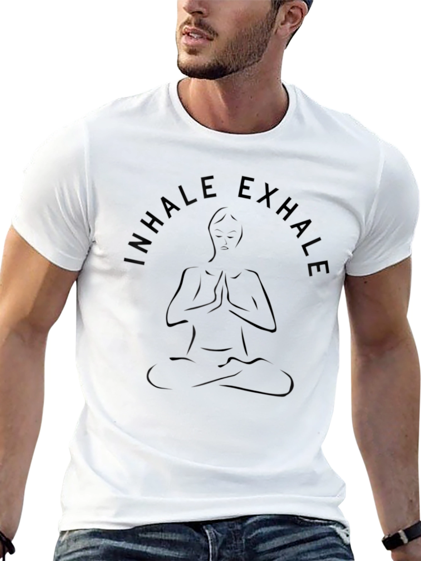 Inhale Exhale Yoga T-Shirt - Black