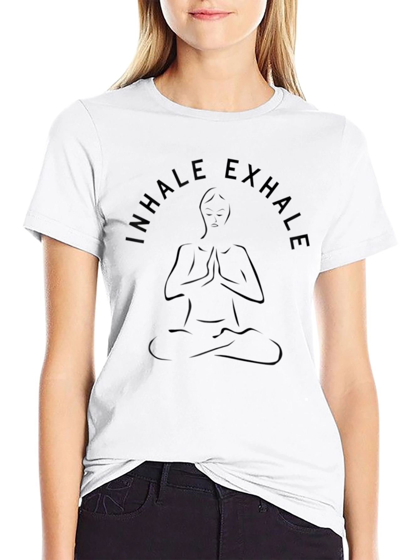 Inhale Exhale Yoga T-Shirt - Black