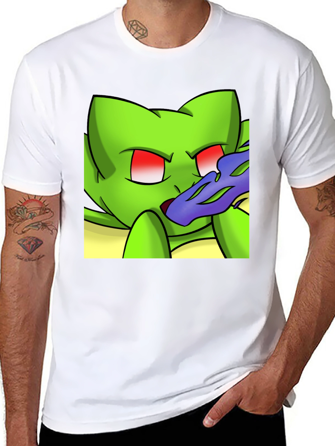 Cartoon Creature Black T-Shirt