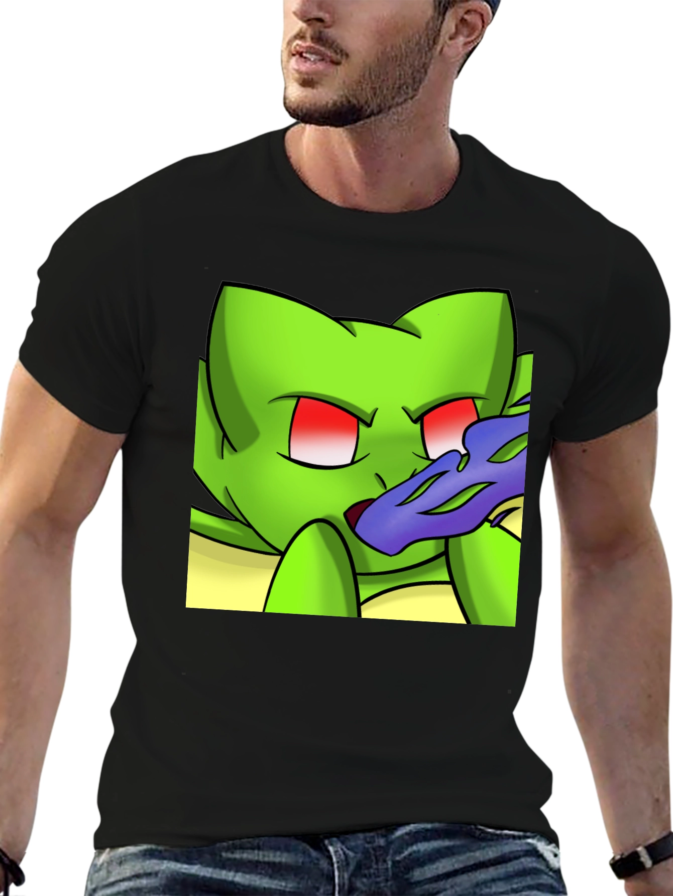 Cartoon Creature Black T-Shirt
