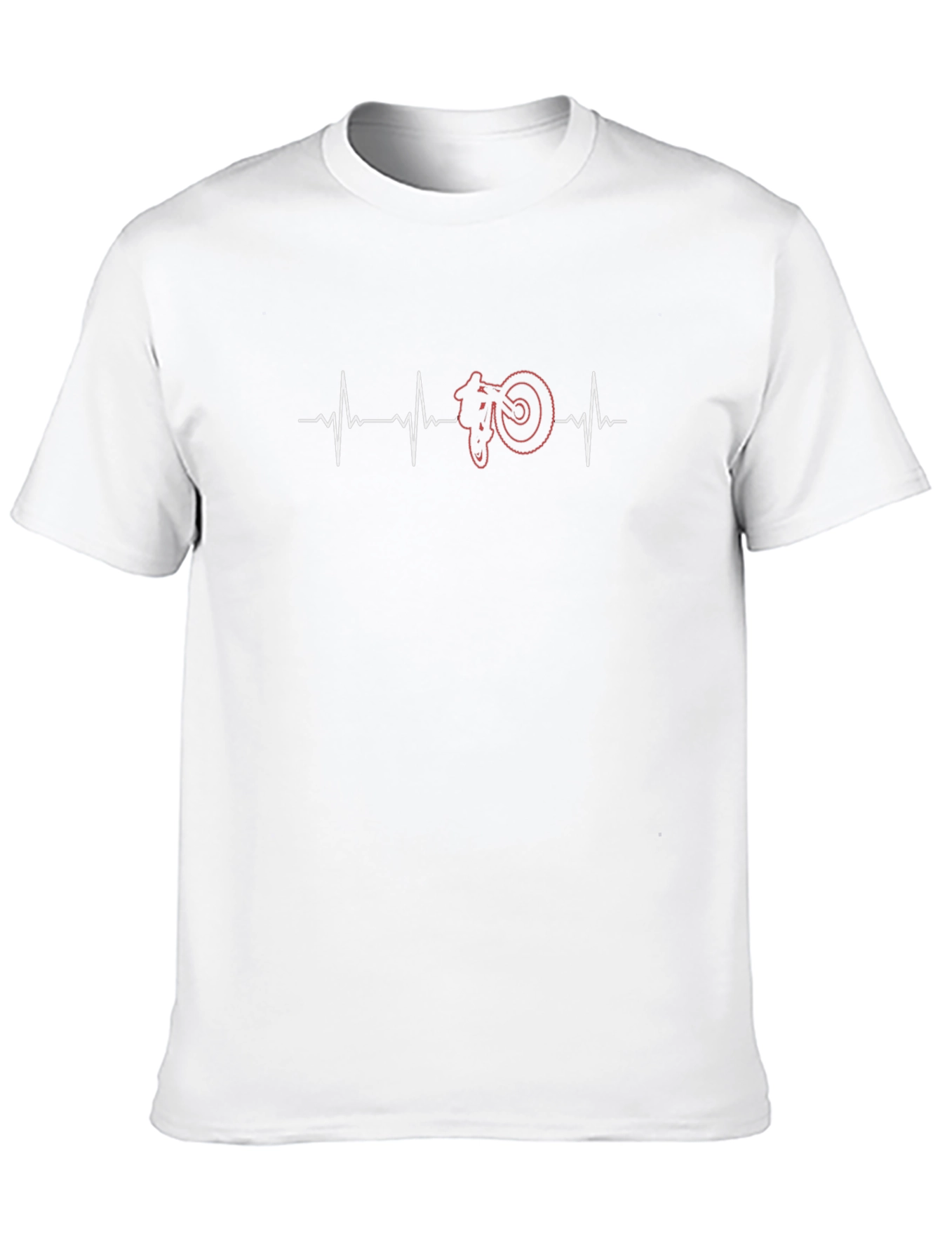 Motocross Heartbeat Graphic Tee - Black