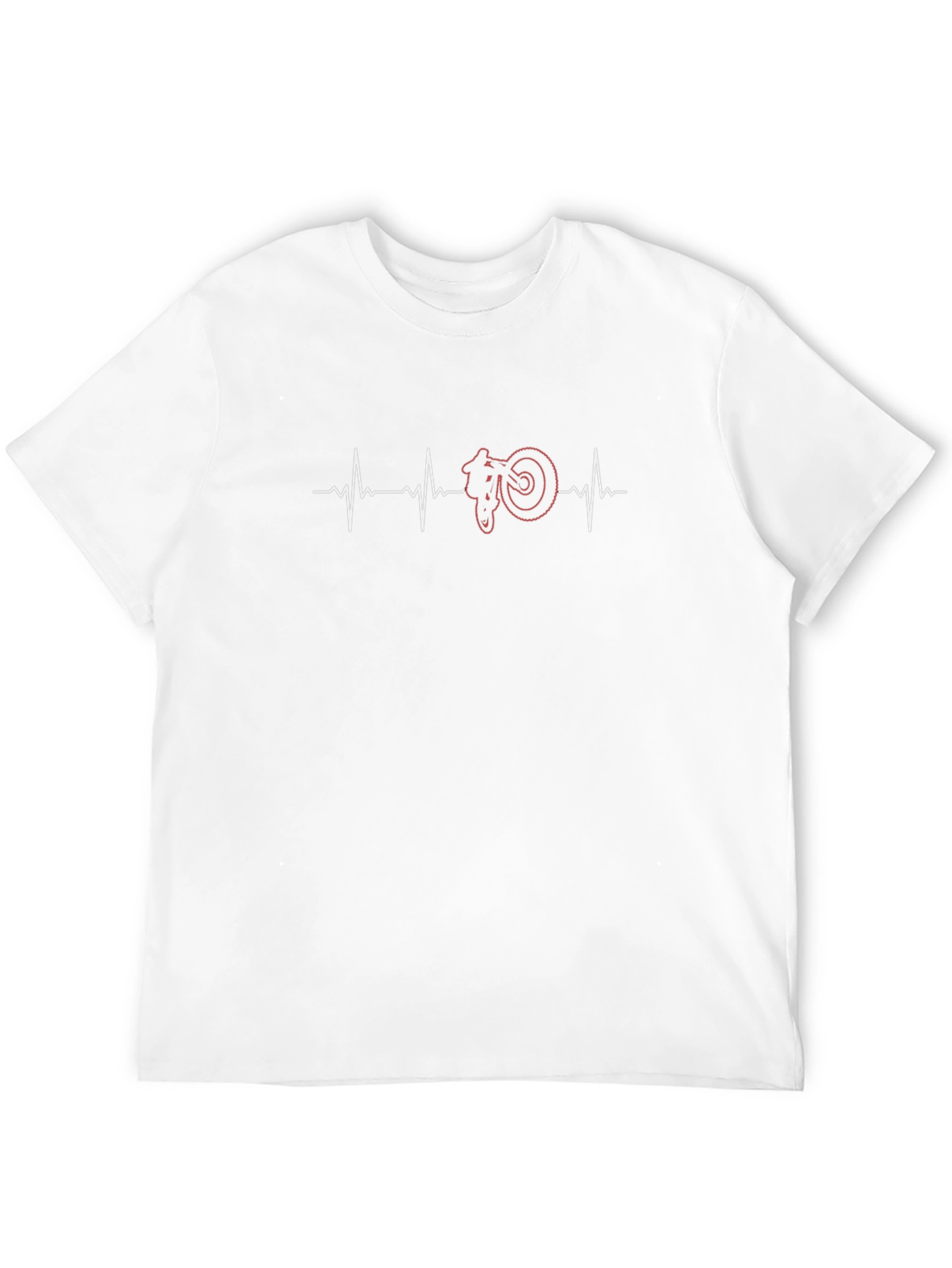 Motocross Heartbeat Graphic Tee - Black
