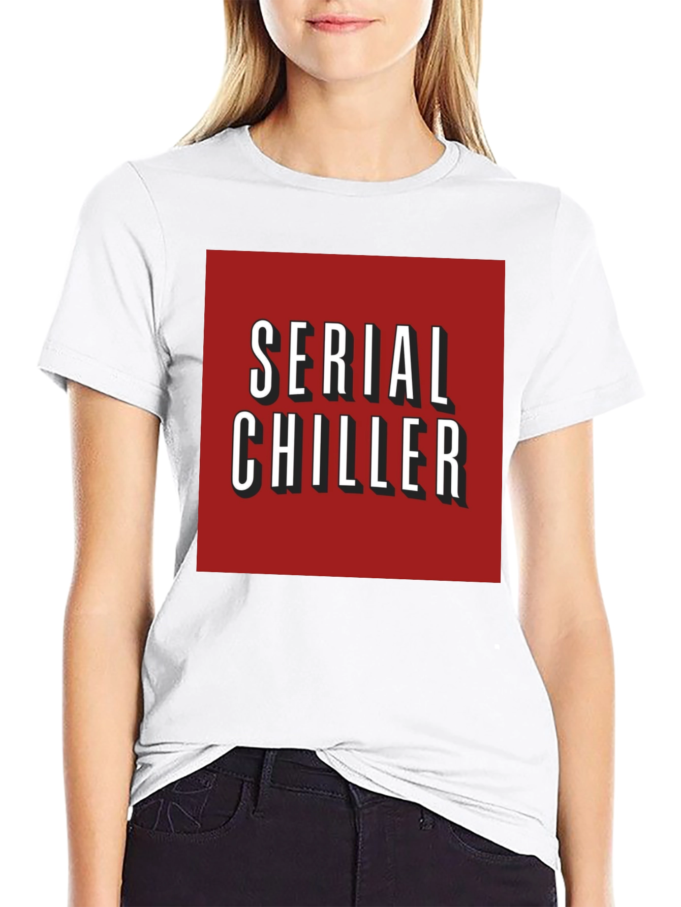 Serial Chiller Graphic Tee - Red Netflix Style