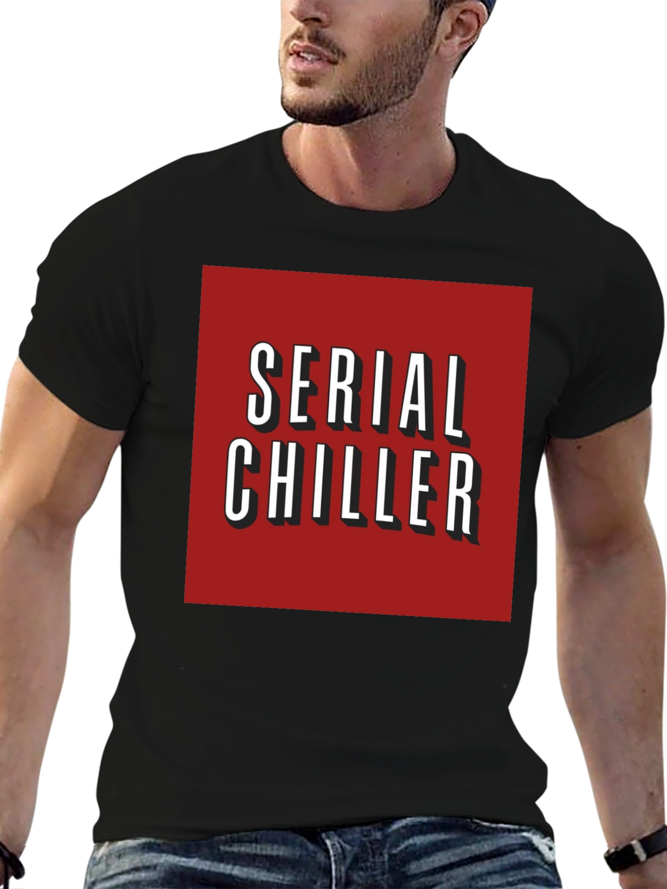 Serial Chiller Graphic Tee - Red Netflix Style