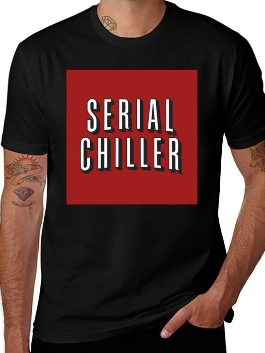 Serial Chiller Graphic Tee - Red Netflix Style