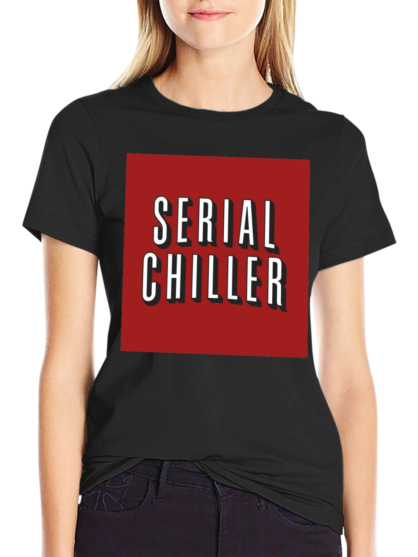 Serial Chiller Graphic Tee - Red Netflix Style