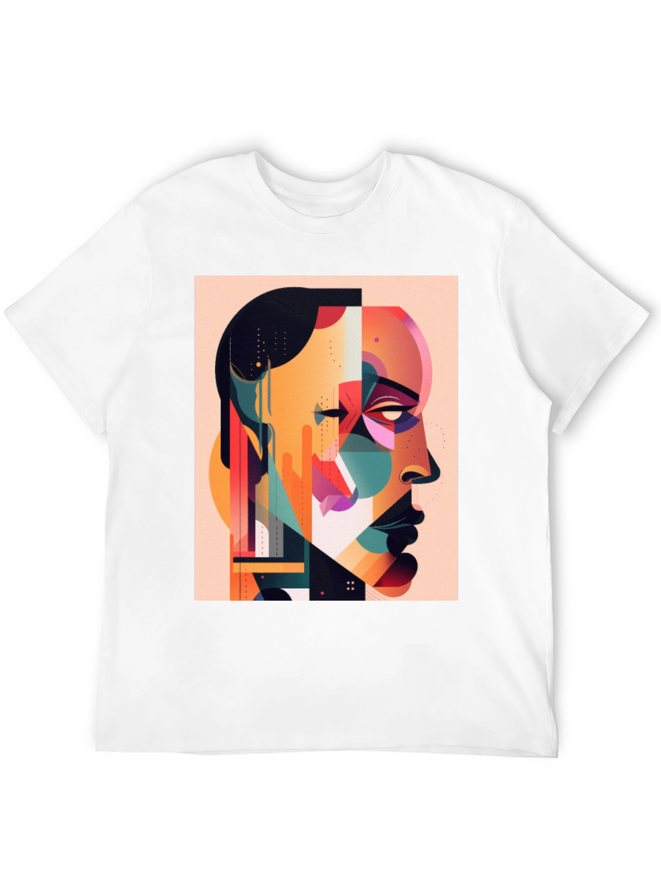 Abstract Art Print Black T-Shirt - Modern Graphic Tee