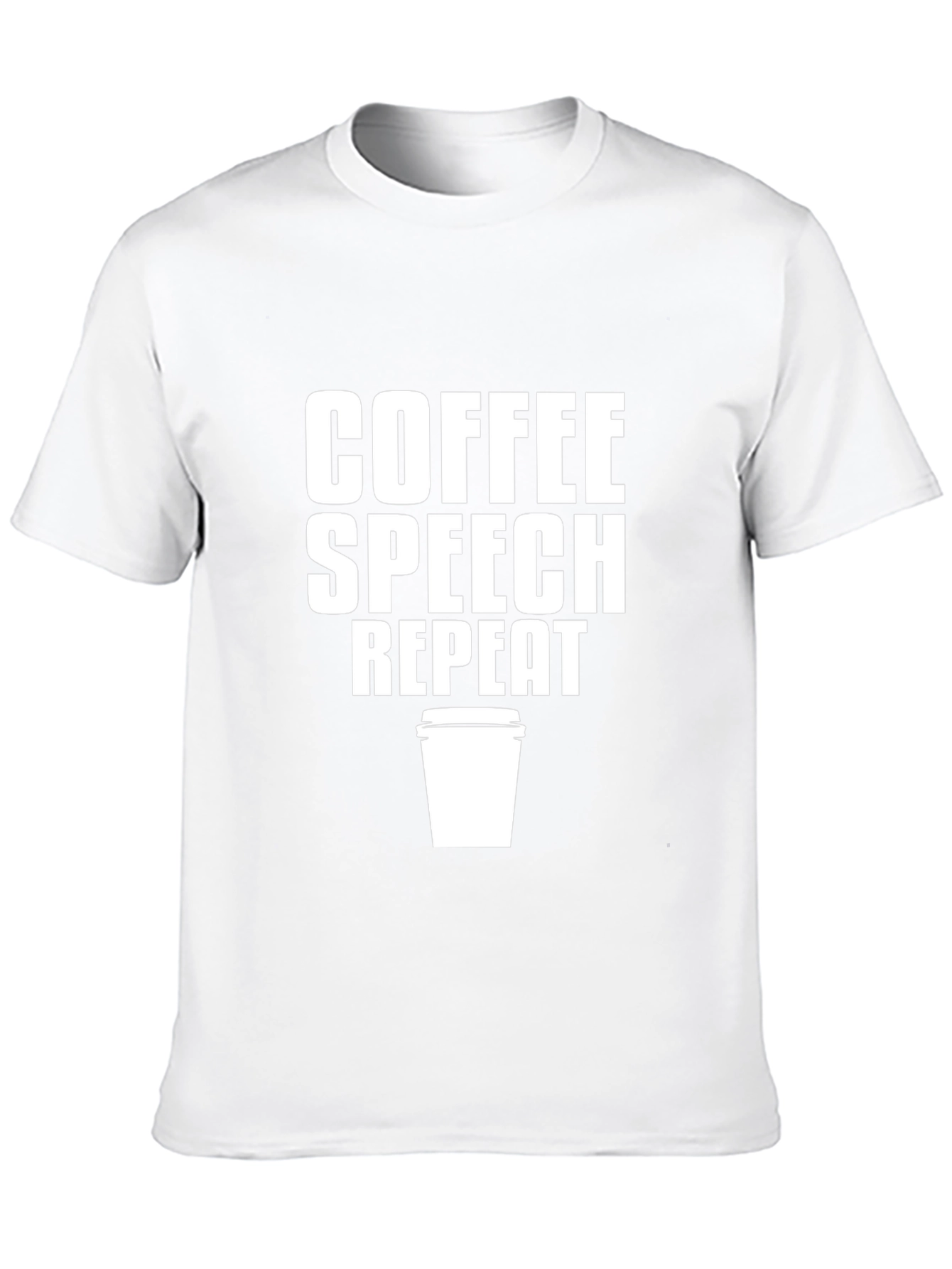 Coffee Speech Repeat Graphic Tee