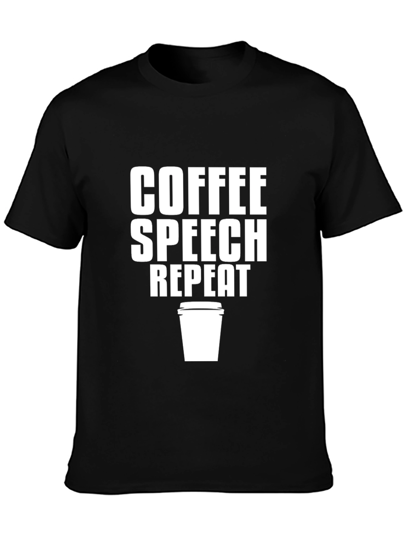 Coffee Speech Repeat Graphic Tee