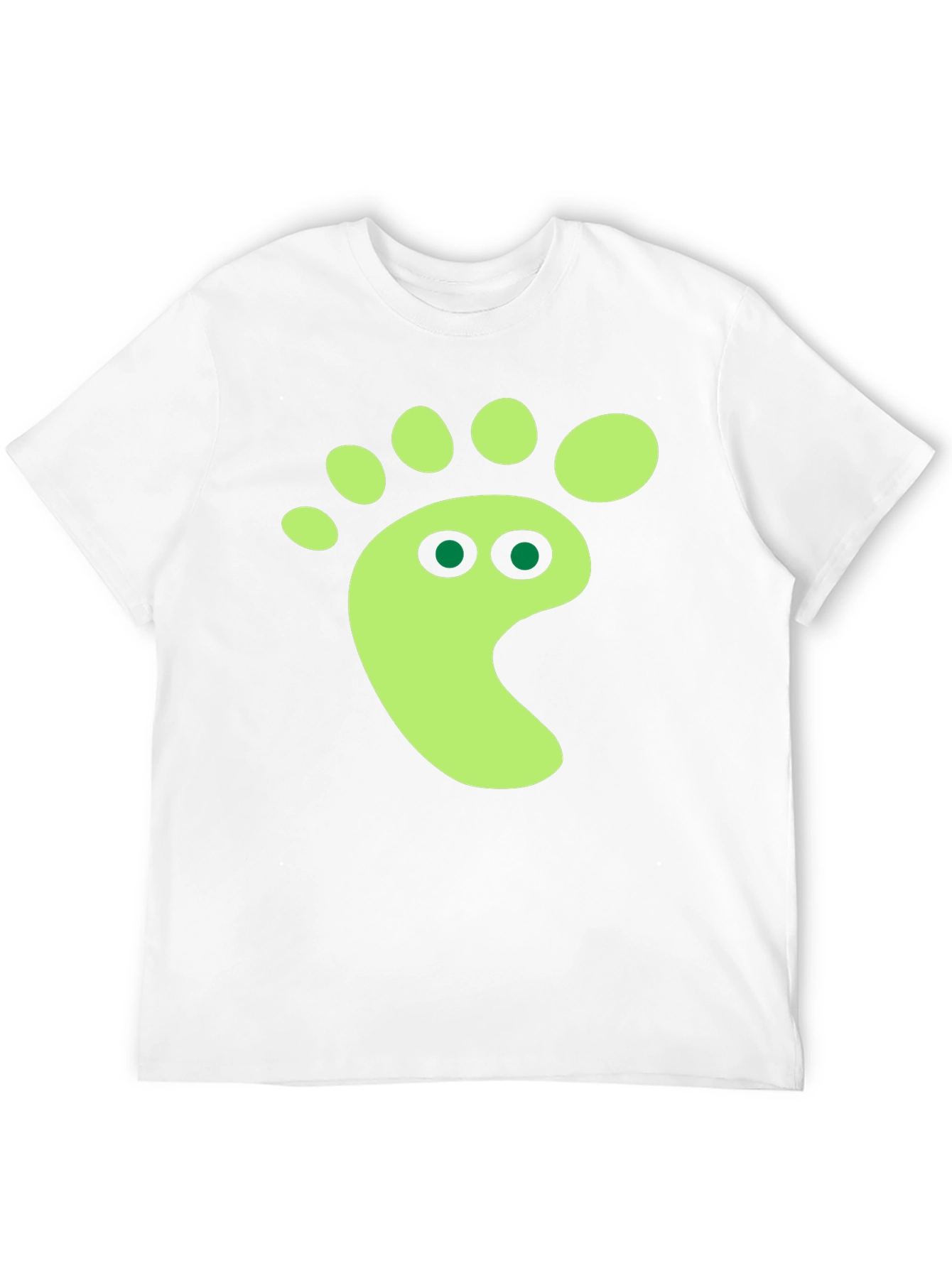 Funky Footprint Graphic Tee - Black Cotton Shirt