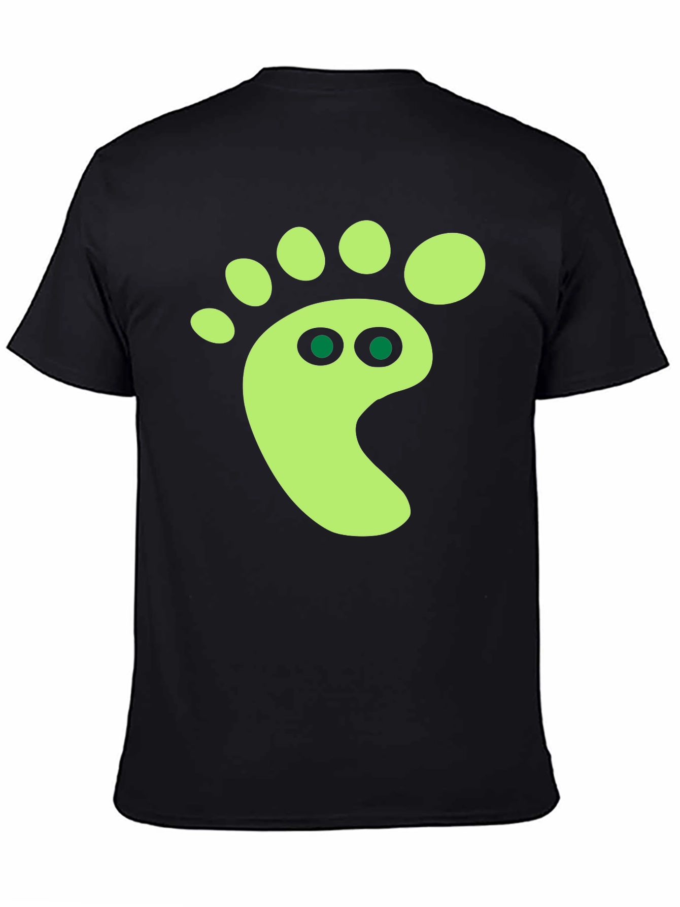 Funky Footprint Graphic Tee - Black Cotton Shirt