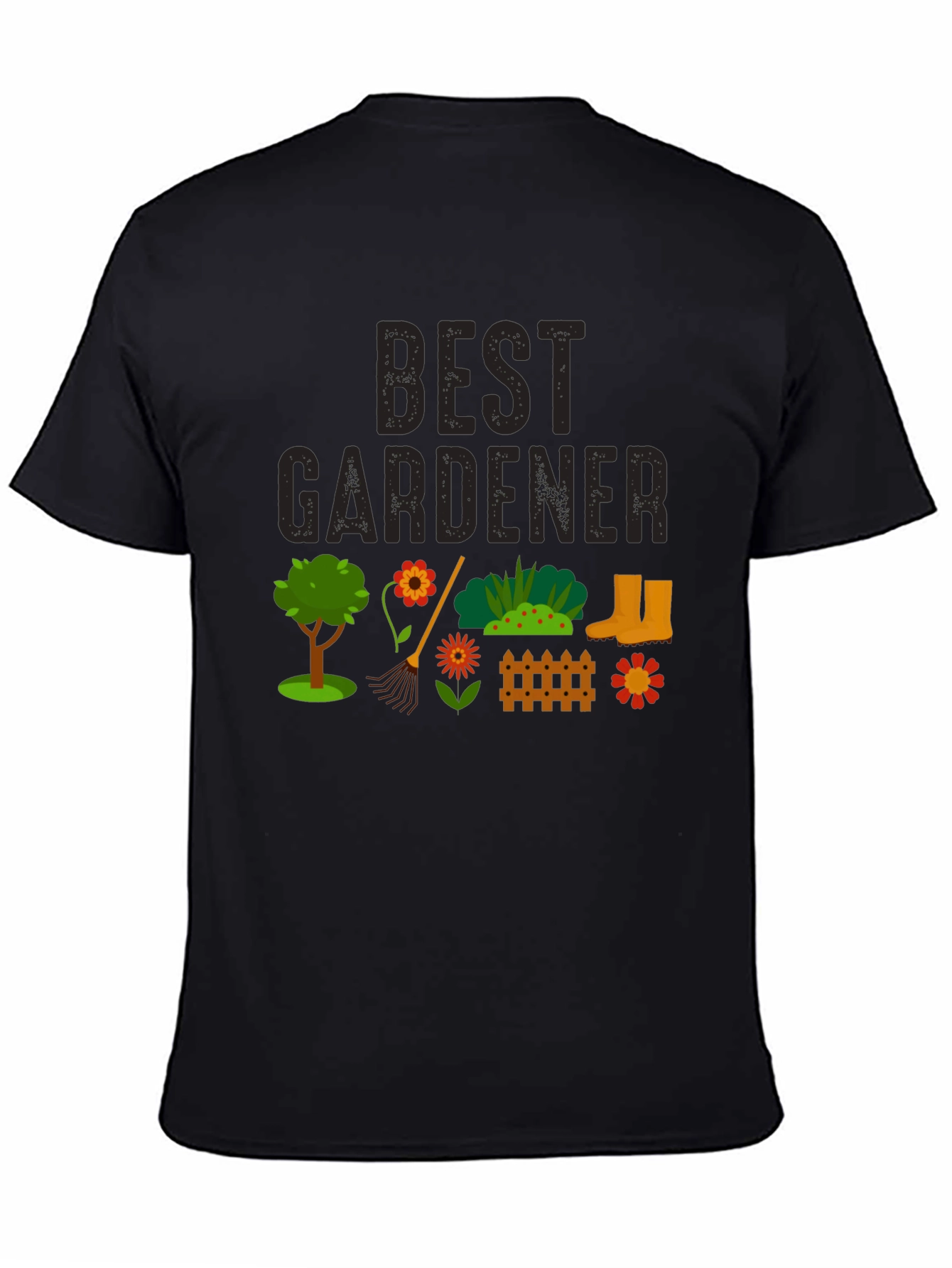 Best Gardener Black Graphic T-Shirt