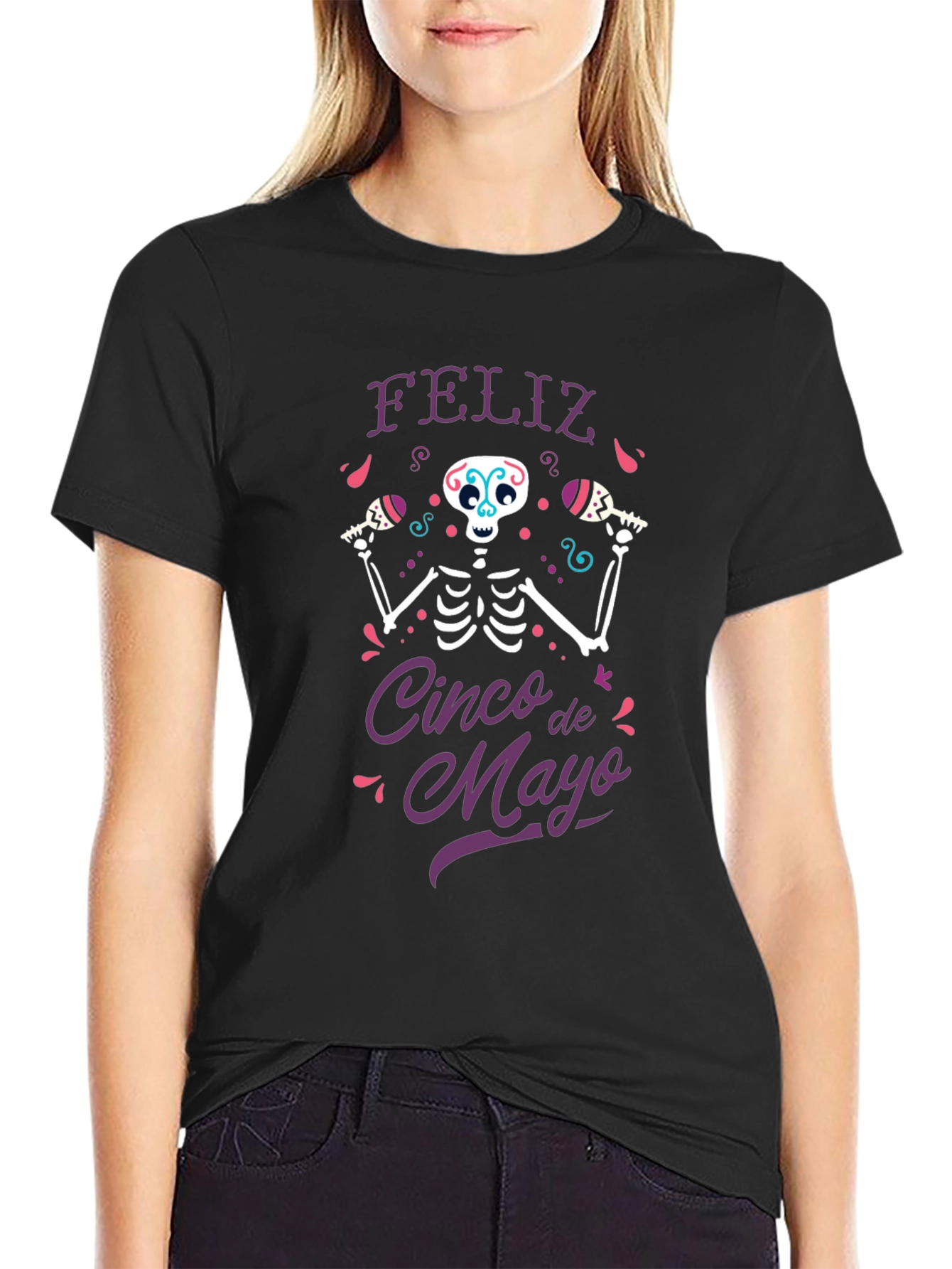 Cinco De Mayo Feliz Skeleton T-Shirt