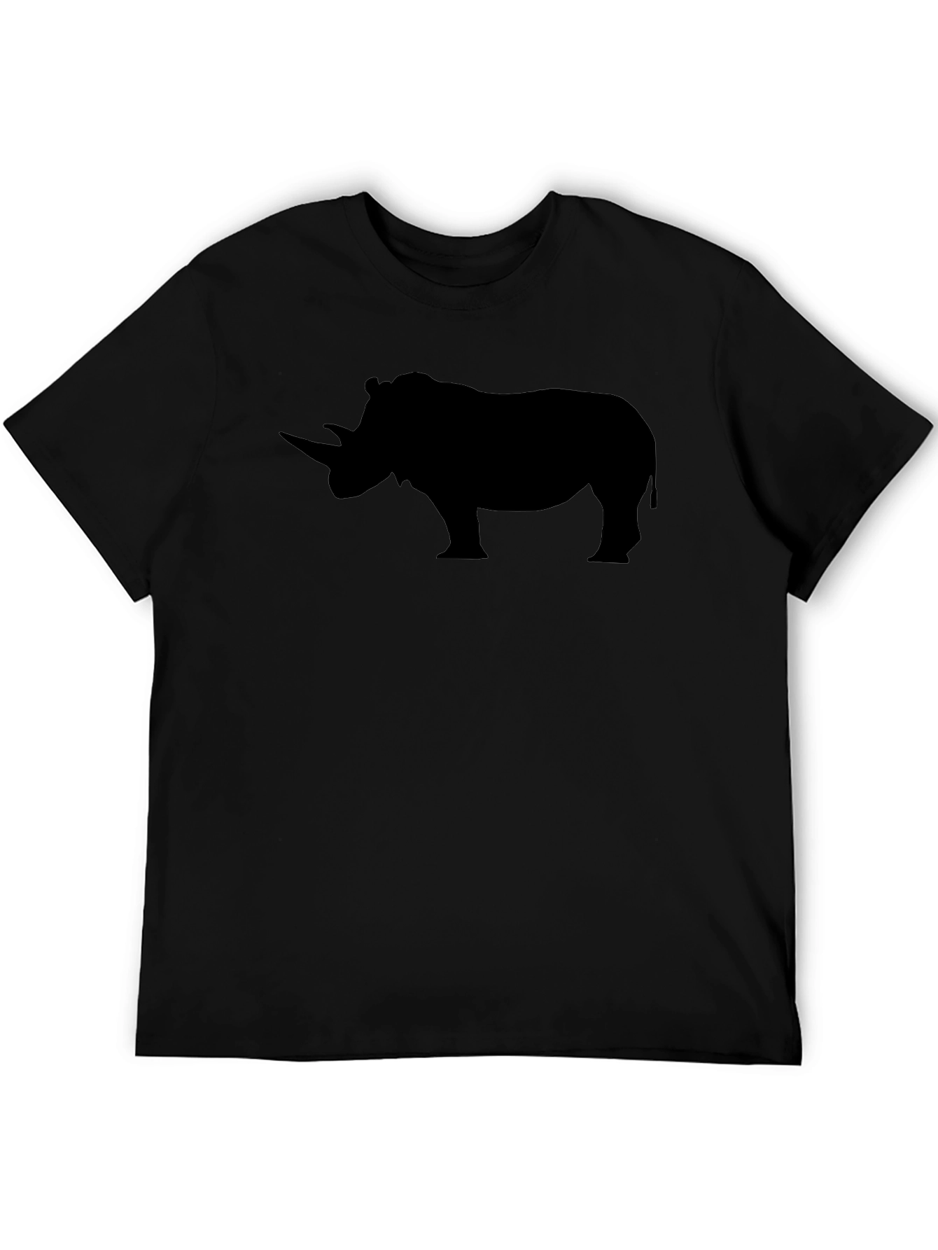 Rhino Silhouette T-Shirt - Unisex Black Tee
