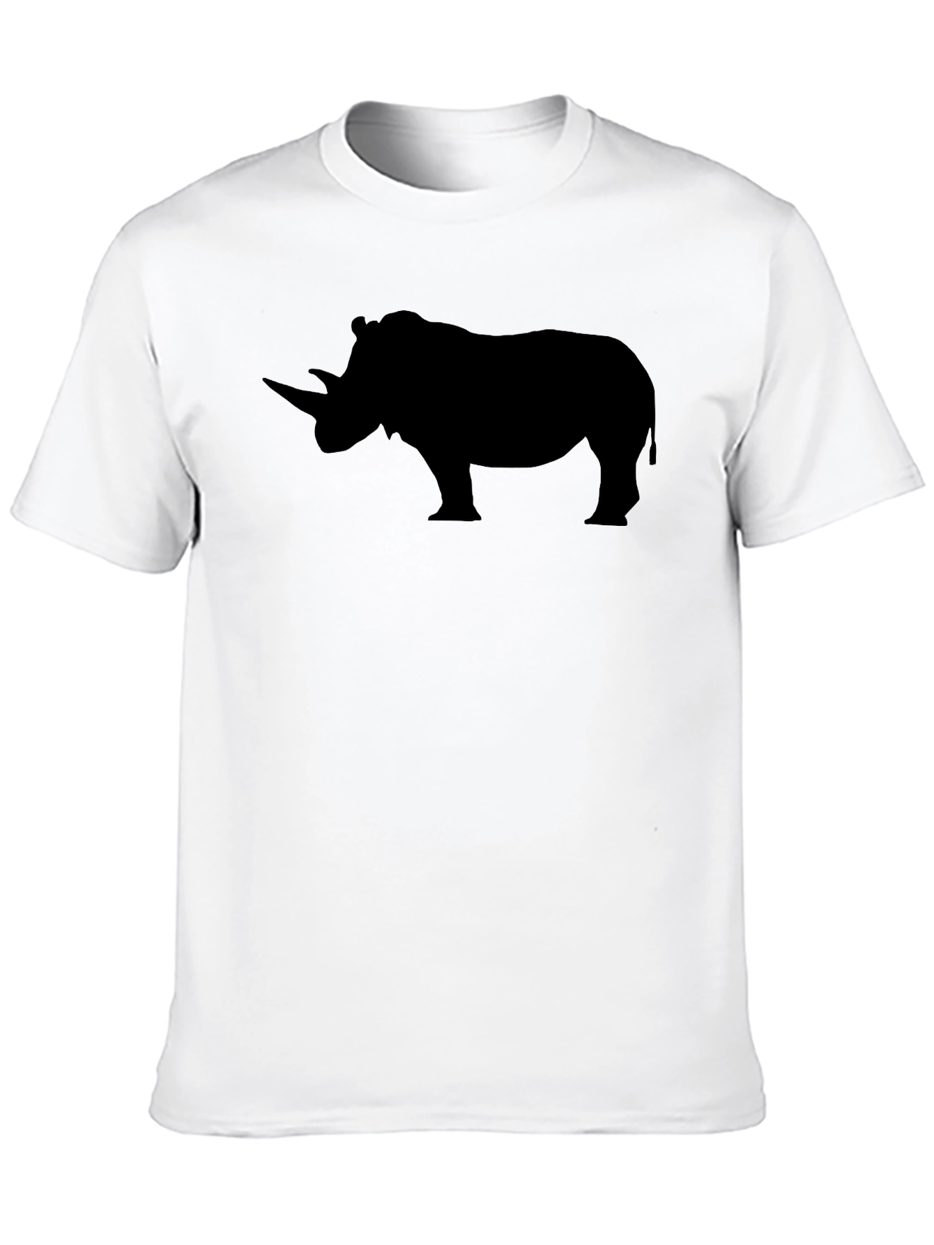 Rhino Silhouette T-Shirt - Unisex Black Tee