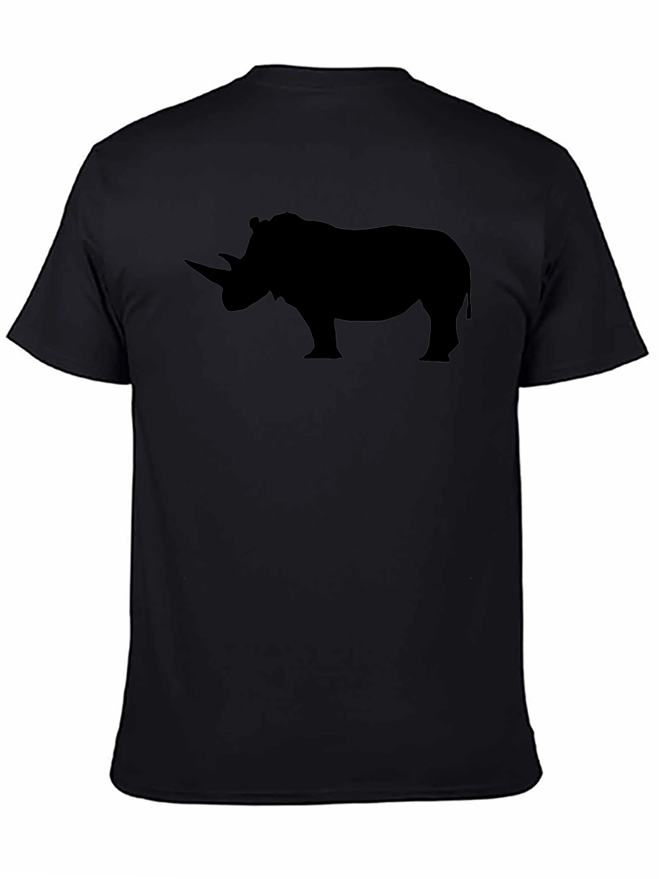 Rhino Silhouette T-Shirt - Unisex Black Tee