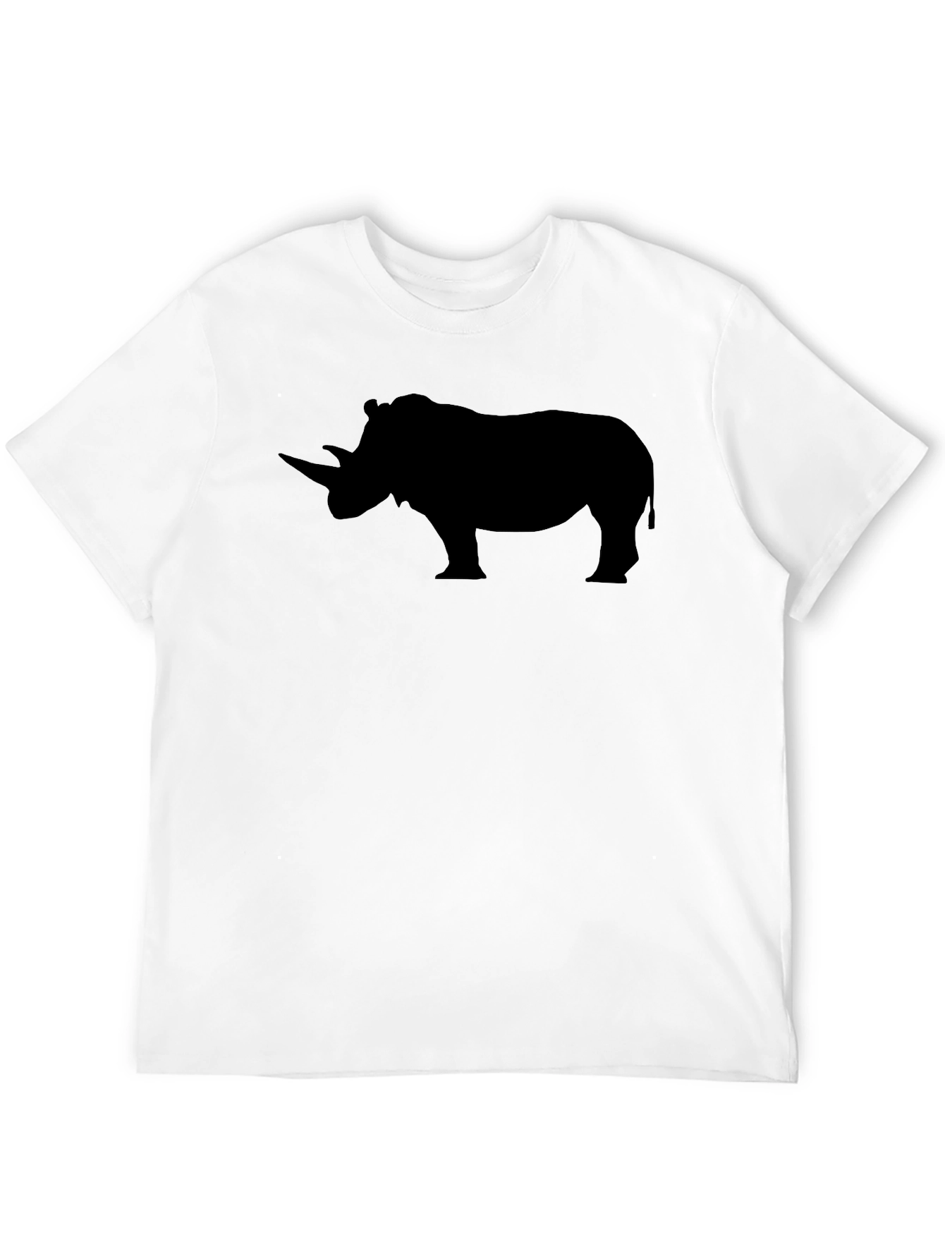 Rhino Silhouette T-Shirt - Unisex Black Tee