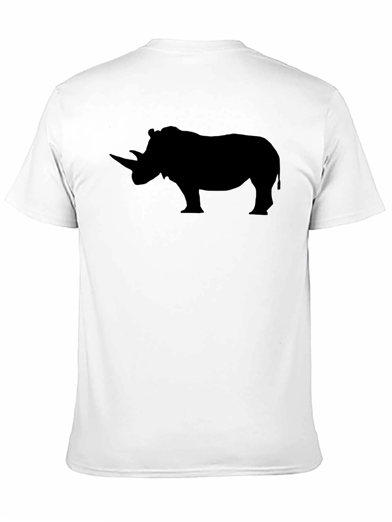 Rhino Silhouette T-Shirt - Unisex Black Tee